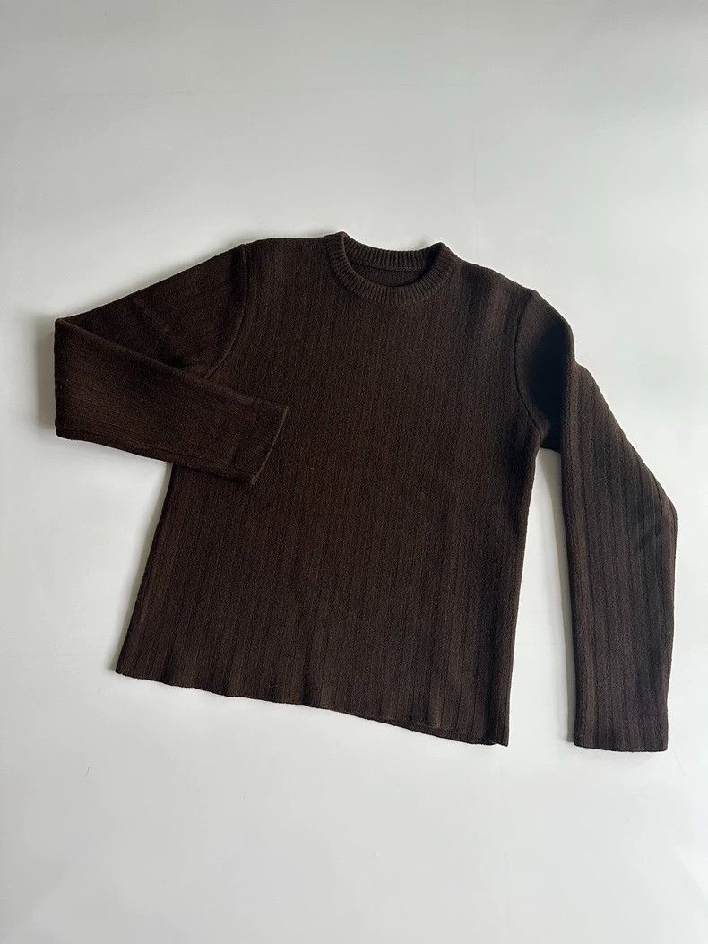 Maison Margiela Maison Margiela Burgundy Crew Neck Sweater by Margiela-250 Size US M / EU 48-50 / 2 - 1 Thumbnail