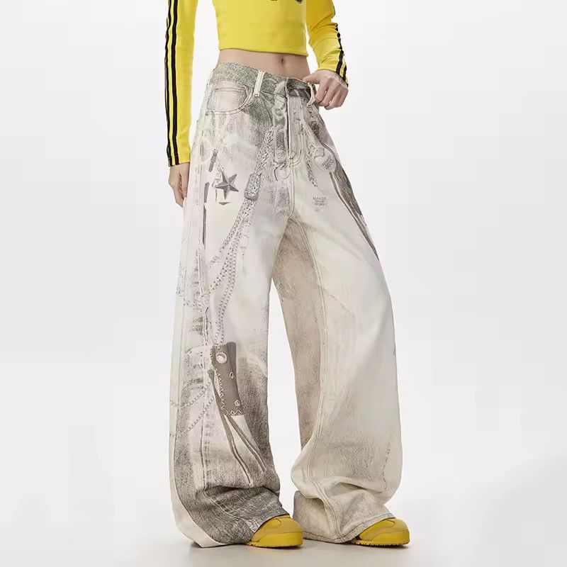 Other Wide leg jeans with a digital print design Size US 34 / EU 50 - 2 Thumbnail