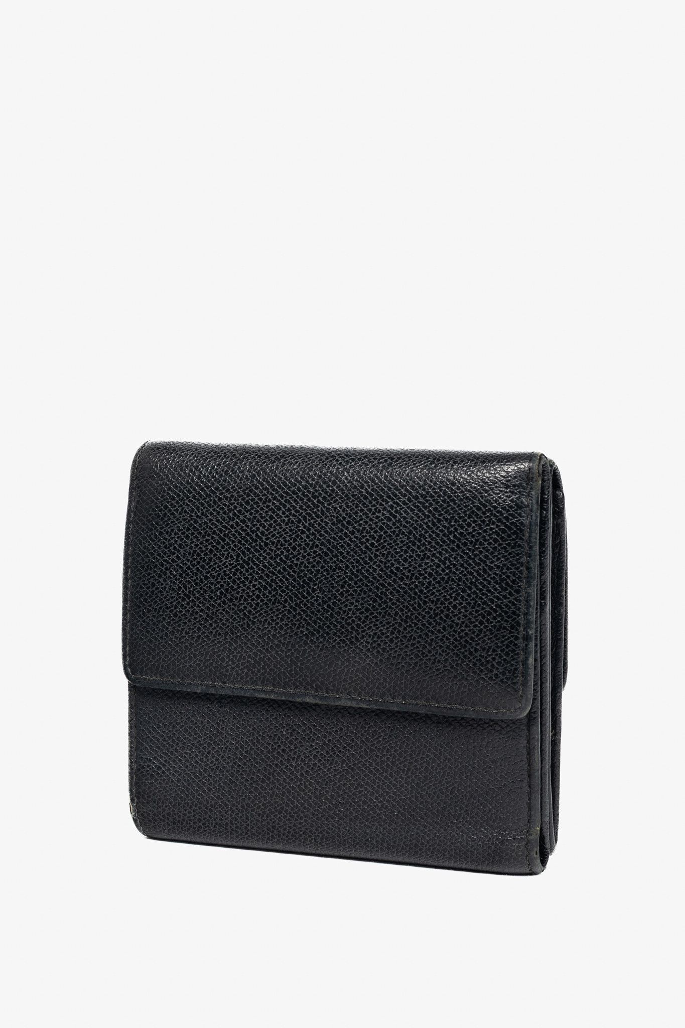Chanel Chanel Black Leather Coco-Button Trifold Compact Wallet Size ONE SIZE - 3 Thumbnail