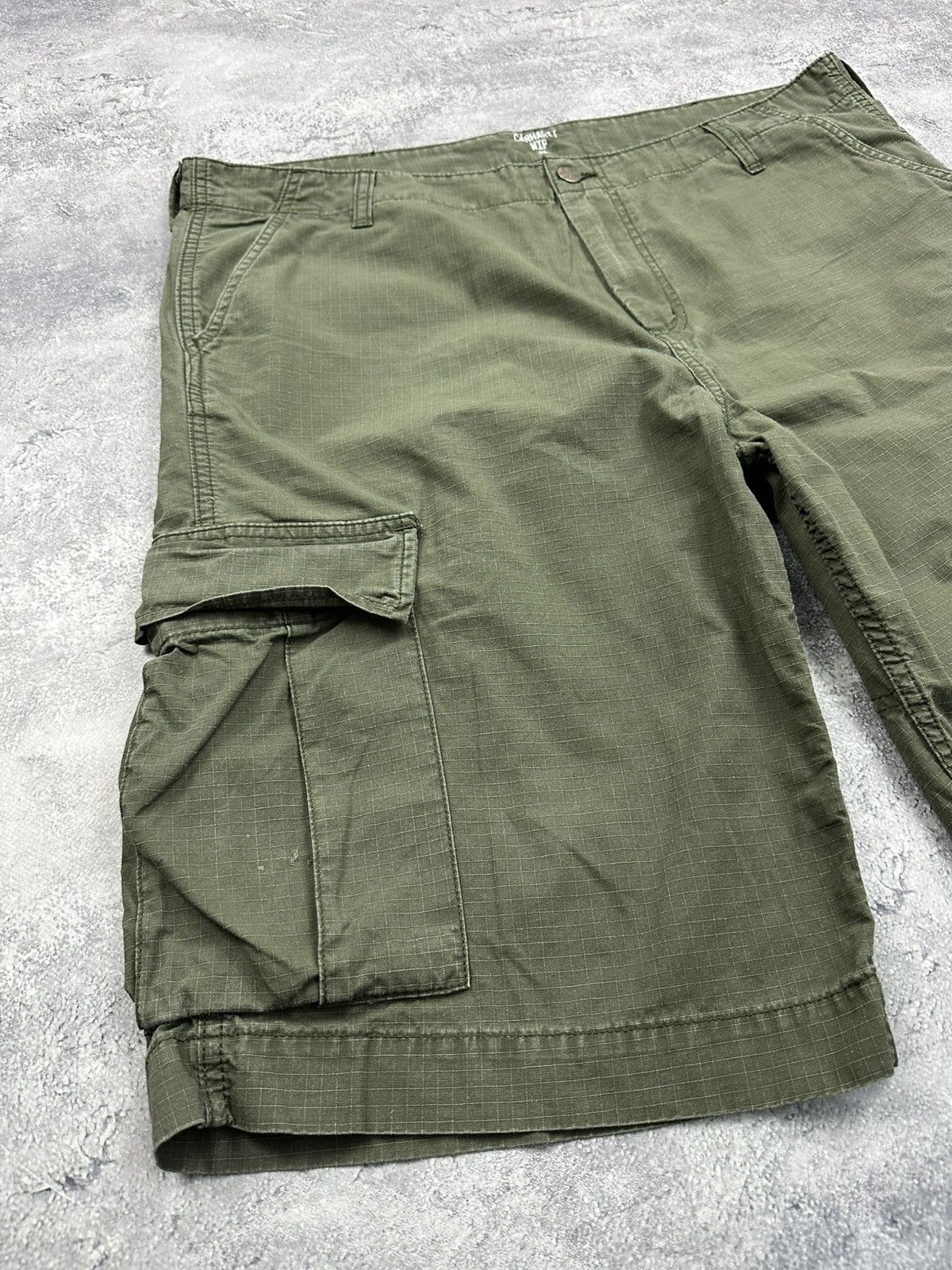 Carhartt Carhartt Vintage Green Cargo Shorts Workwear Y2K Logo Baggy Size US 38 / EU 54 - 5 Thumbnail