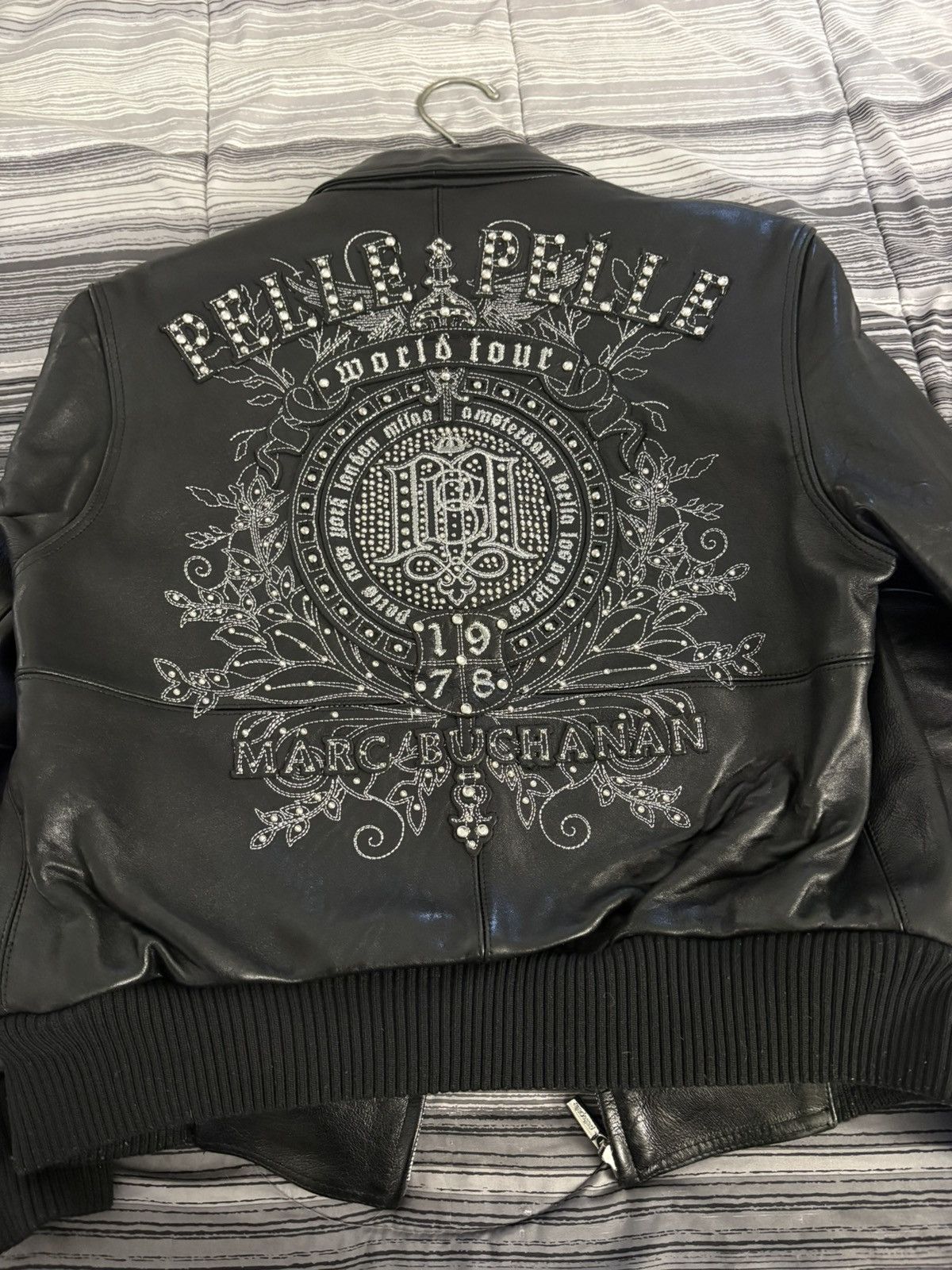 Pelle Pelle Female black logo studded leather jacket Size XL / US 12-14 / IT 48-50 - 4 Thumbnail