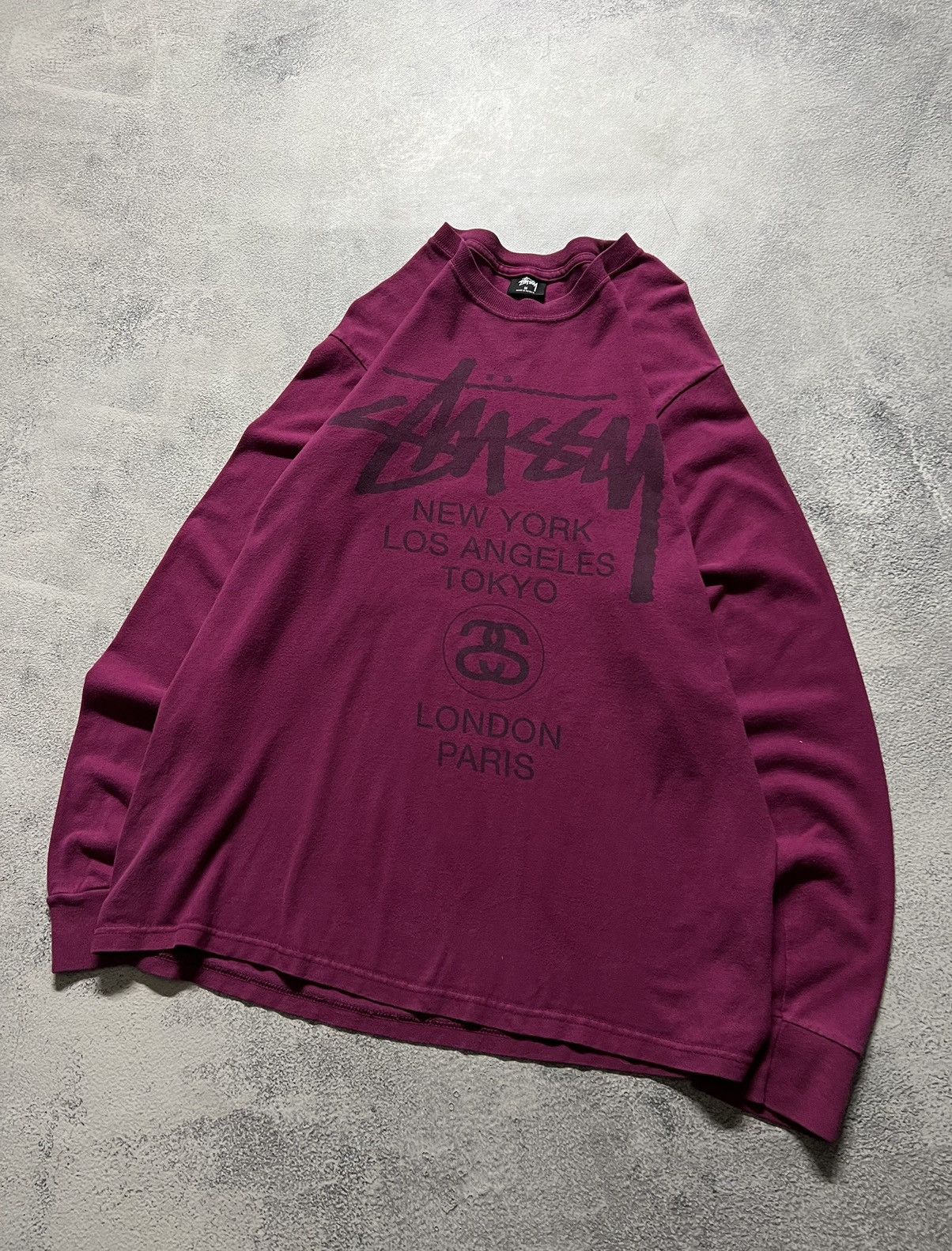 Vintage Y2k Stussy World Tour 🌎 Long Sleeve 00’s