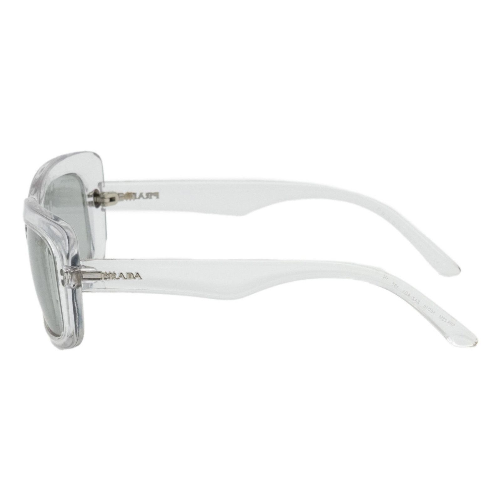 Prada Prada Symbol Silver Logo Transparent Square Sunglasses Size ONE SIZE - 3 Thumbnail