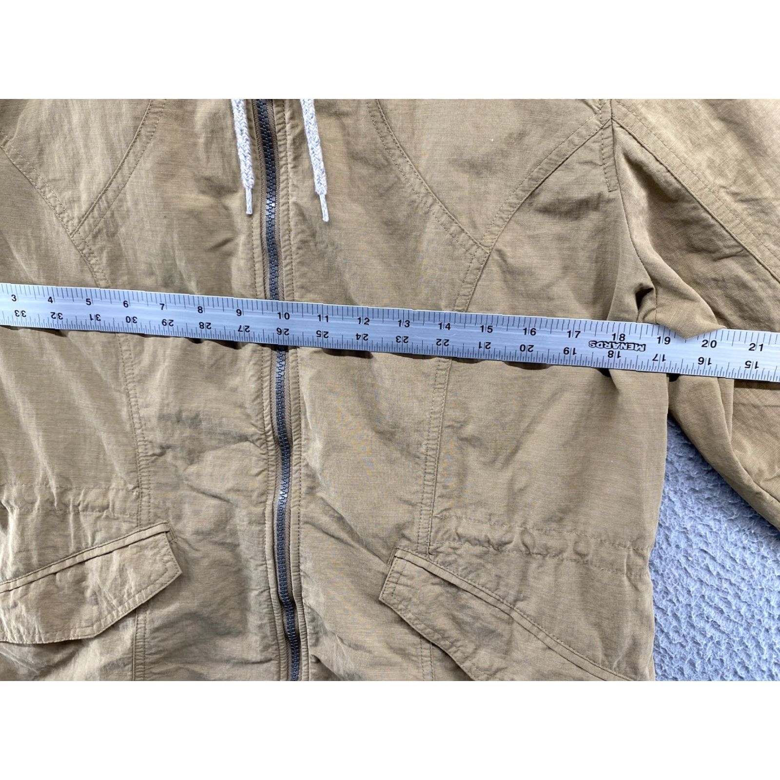 Eddie Bauer Eddie Bauer Hooded Nylon Full Zip Beige Jacket Size L Outdoors Size L / US 10 / IT 46 - 4 Thumbnail