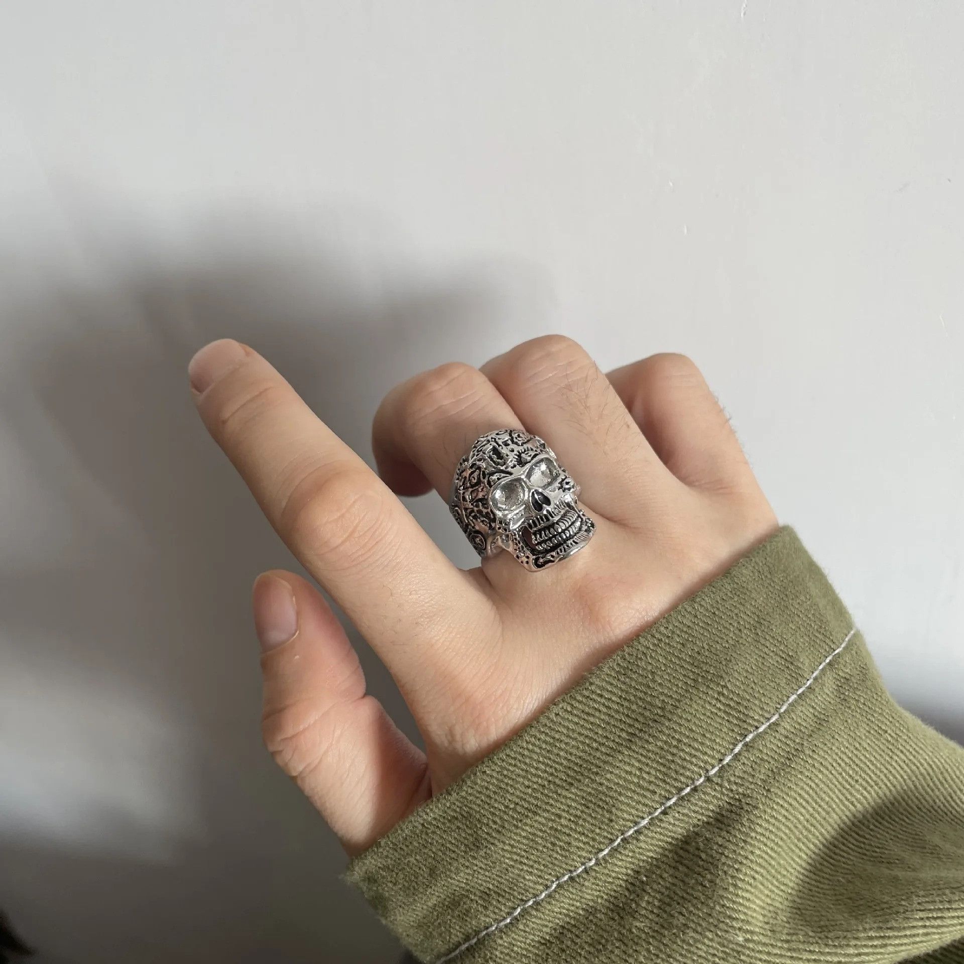 Japanese Brand × Jewelry × Vintage Cross Tatoo Skull Ring Size ONE SIZE - 2 Thumbnail