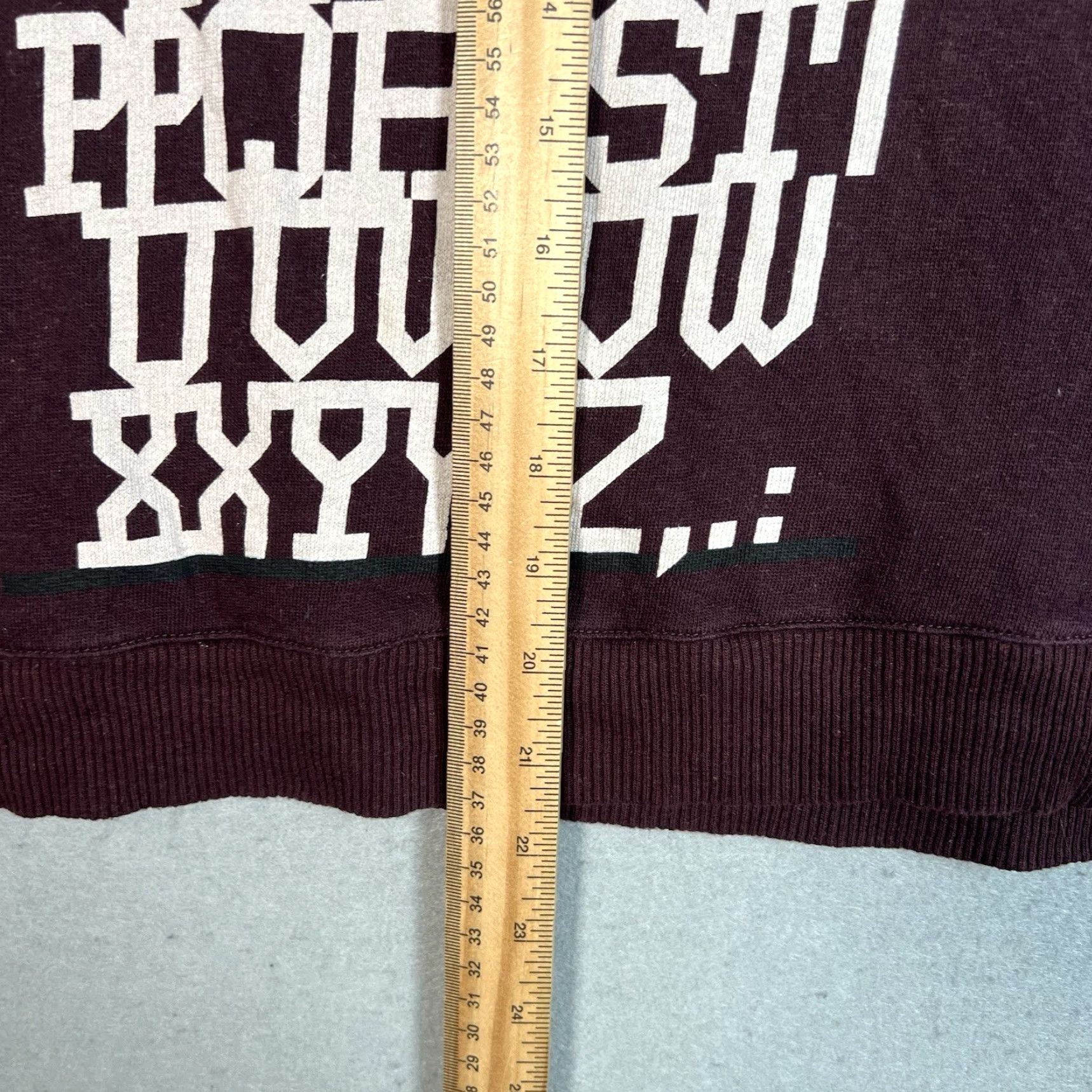 Vintage APC University Alphabet Sweater Womens XS Maroon Red Crewneck Sweatshirt Size XS / US 0-2 / IT 36-38 - 3 Thumbnail