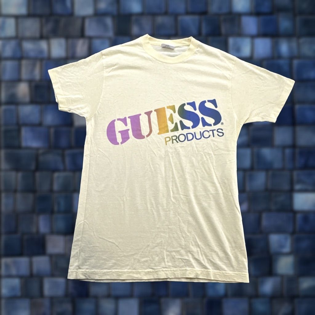 Guess Vtg Guess Jeans T Shirt Mens Large White 80s Hip hop Size US L / EU 52-54 / 3 - 1 Thumbnail