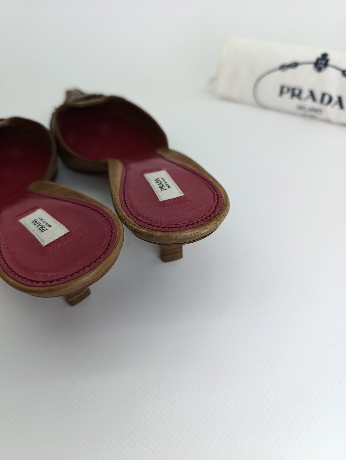 Prada 00s PRADA WHIMSICAL BRAIDED LEATHER POINTY MULES HEELS Size US 11 / IT 41 - 13 Thumbnail