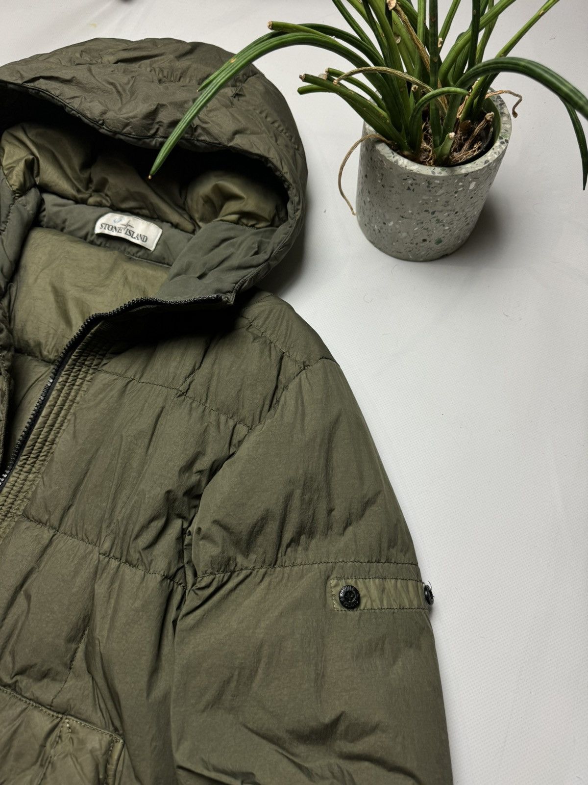 Stone Island × Vintage Rare vintage Puffer jacket Stone island crinkle reps Size US S / EU 44-46 / 1 - 9 Thumbnail