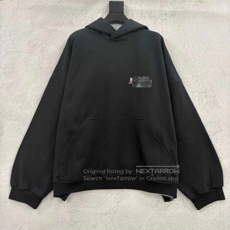 Balenciaga Balenciaga Black Coke Wave Blocked Tape Hoodie Size US M / EU 48-50 / 2 - 1 Thumbnail