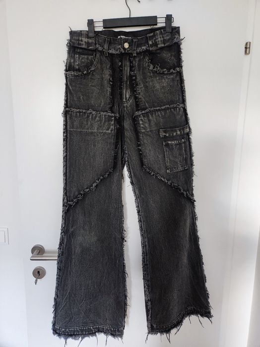 No Faith Studios FLARED DENIM 001 BLACK | Grailed