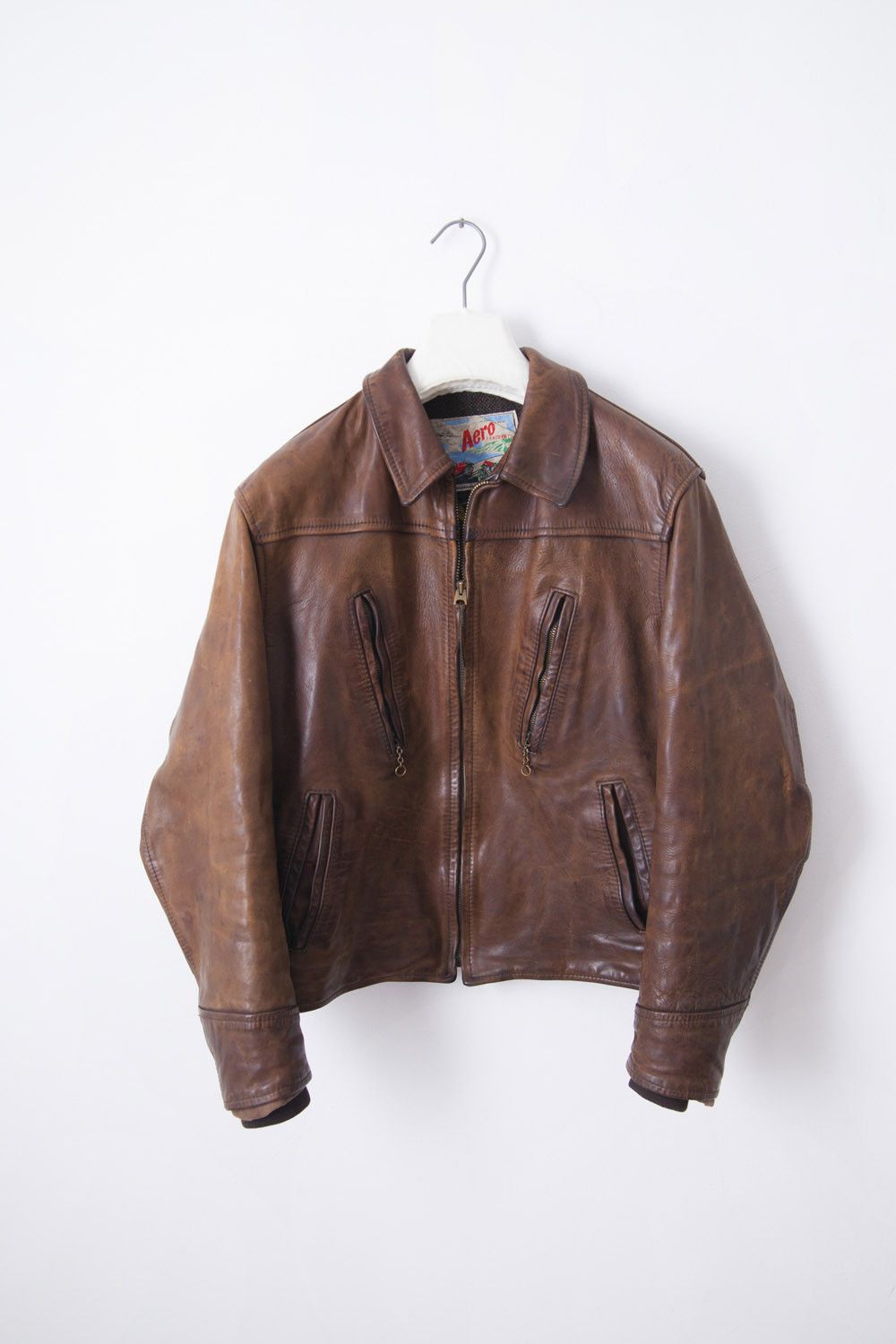 Aero Leathers Vintage Half-belt leather jacket Size US L / EU 52-54 / 3 - 1 Thumbnail