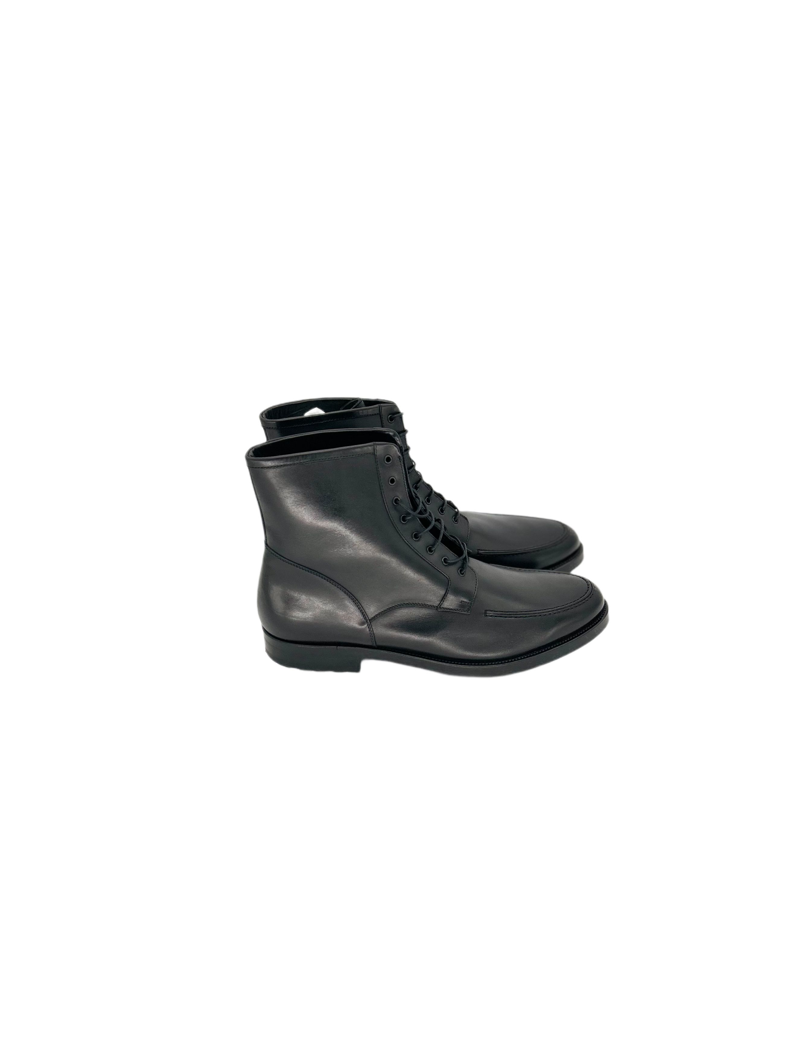 Mr. Hare Black Baldwin Leather Lace Derby Boots Shoes Size US 12 / EU 45 - 2 Thumbnail