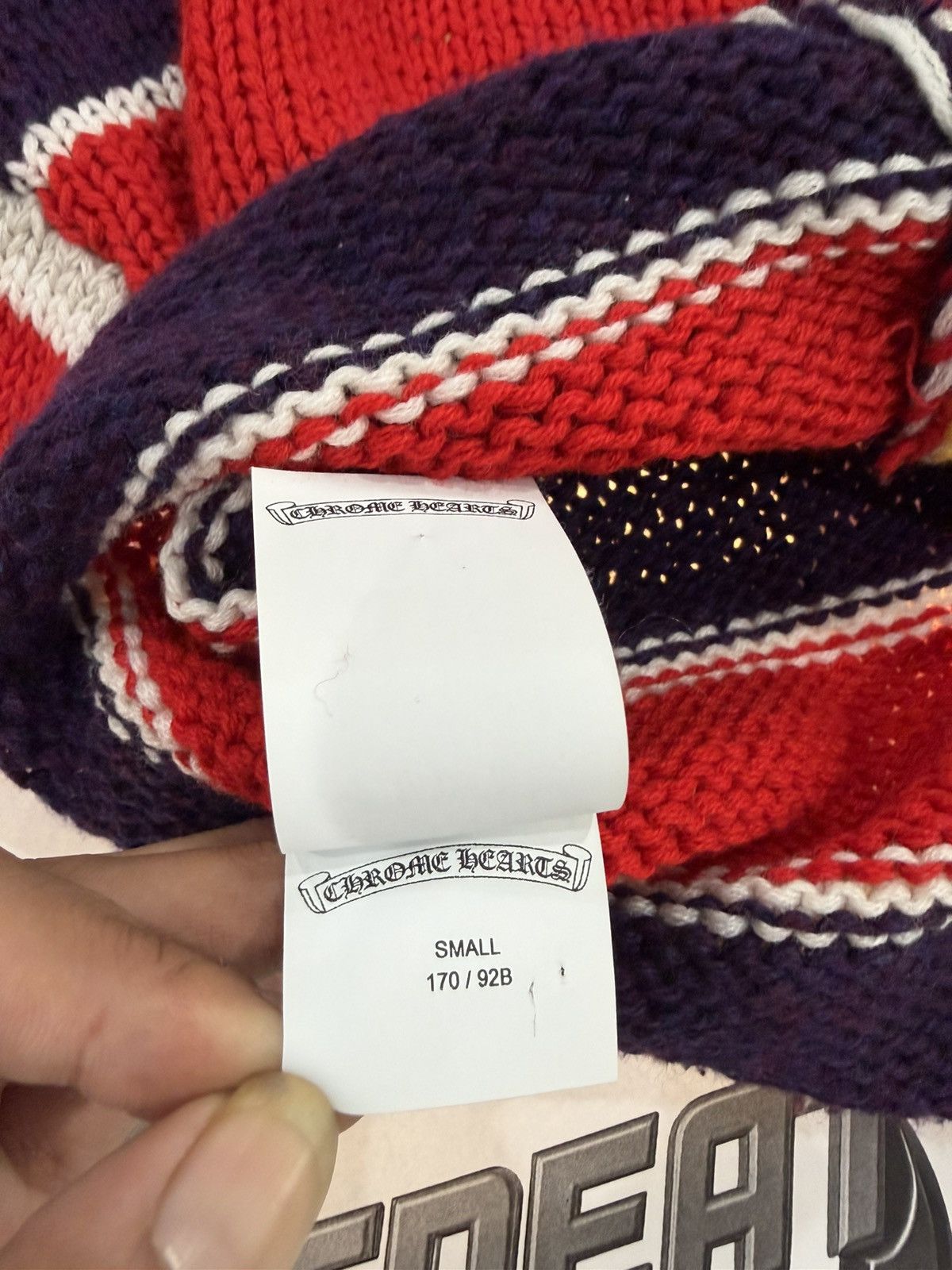 Chrome Hearts Chrome Hearts Cashmere Cropped Striped Sweater Size S / US 4 / IT 40 - 7 Thumbnail