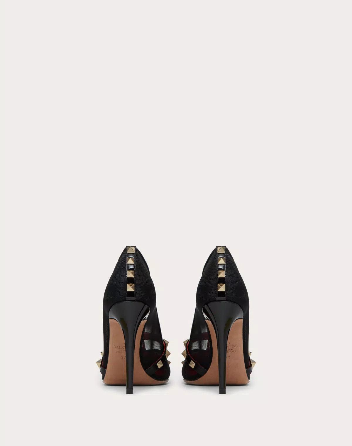 Valentino o1s1wg110625 Rockstud Patent Leather Pump 100 Mm in Black Size US 10.5 / IT 40.5 - 3 Thumbnail