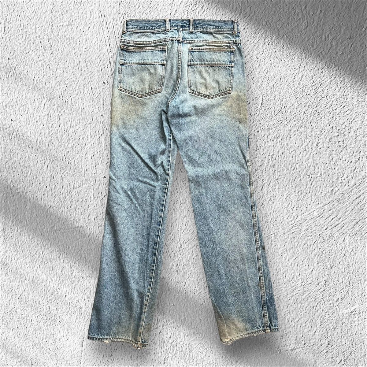 Vintage Vintage 80s Power Blues Straight Leg Denim Jeans Size 31x32 Size US 31 - 3 Thumbnail