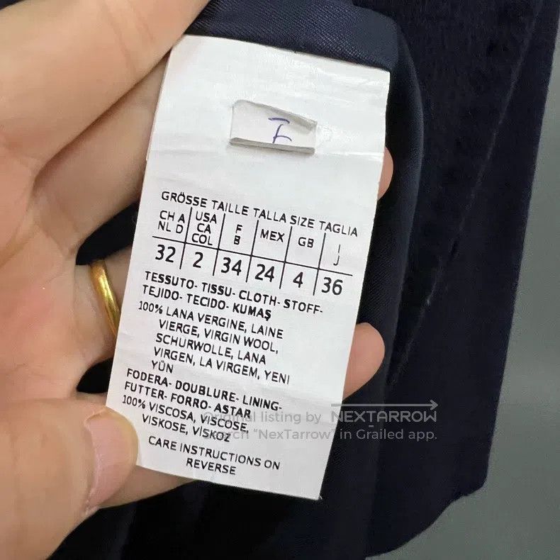 Max Mara Max Mara Navy Blue Collar Coat Size L / US 10 / IT 46 - 4 Thumbnail