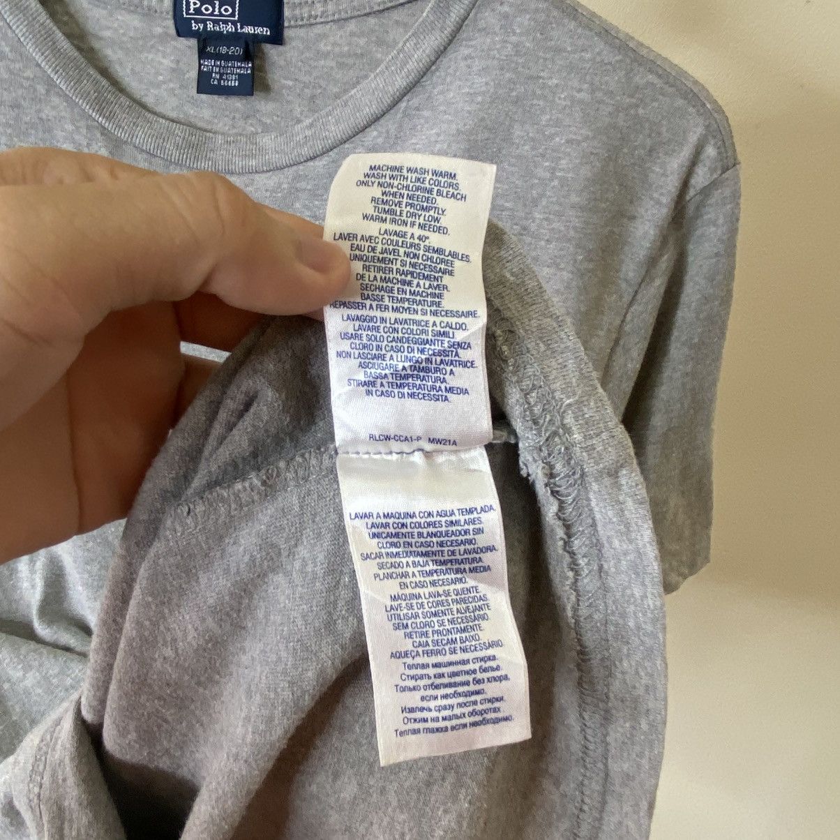 Polo Ralph Lauren Vintage Polo By Ralph Lauren Small Pony Essential Grey Tee Size US M / EU 48-50 / 2 - 6 Thumbnail
