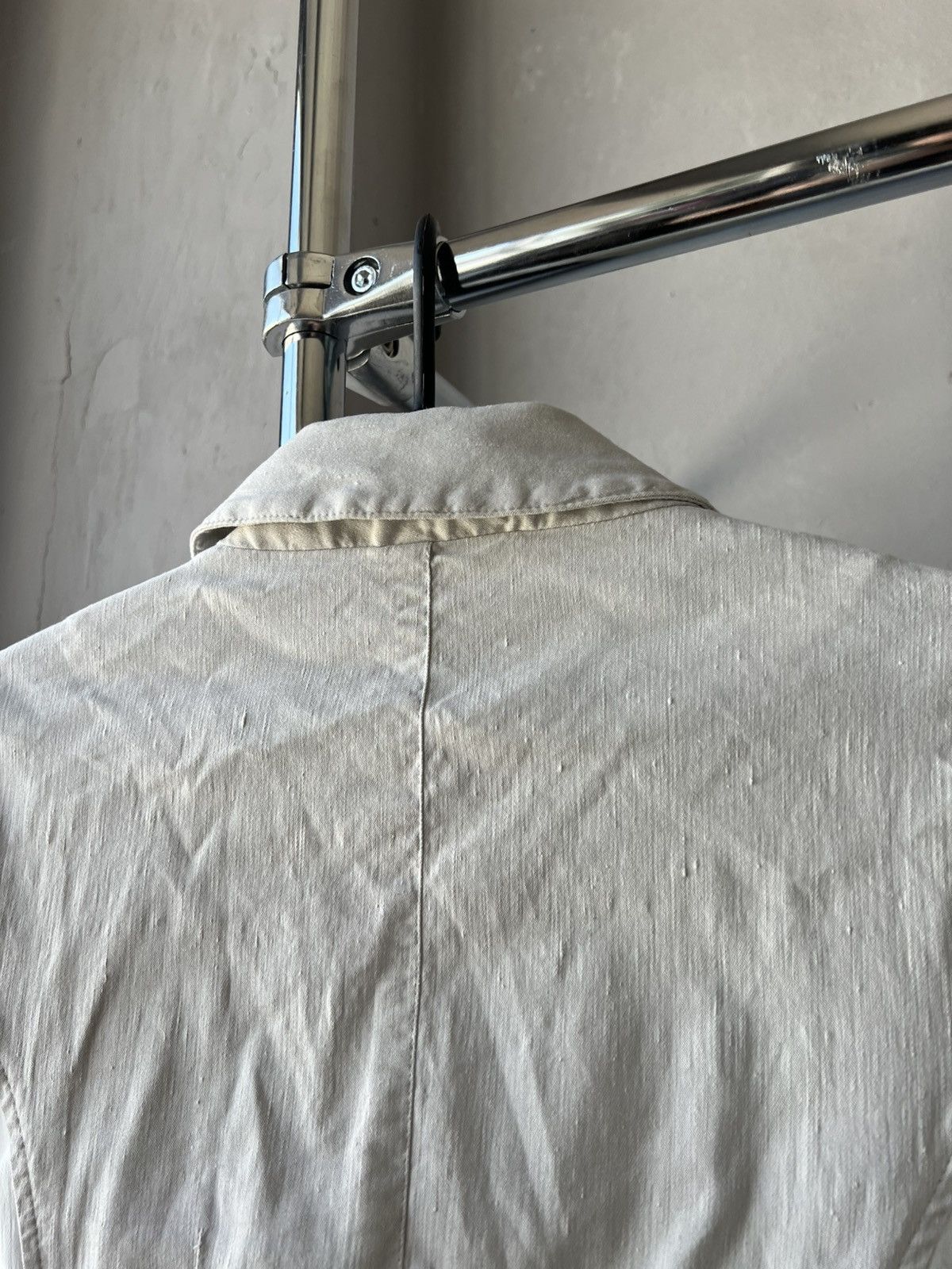 Annette Gortz ANNETTE GORTZ AVANTGARDE DOUBLE-BREASTED LINEN BLAZER JACKET Size XS / US 0-2 / IT 36-38 - 16 Thumbnail