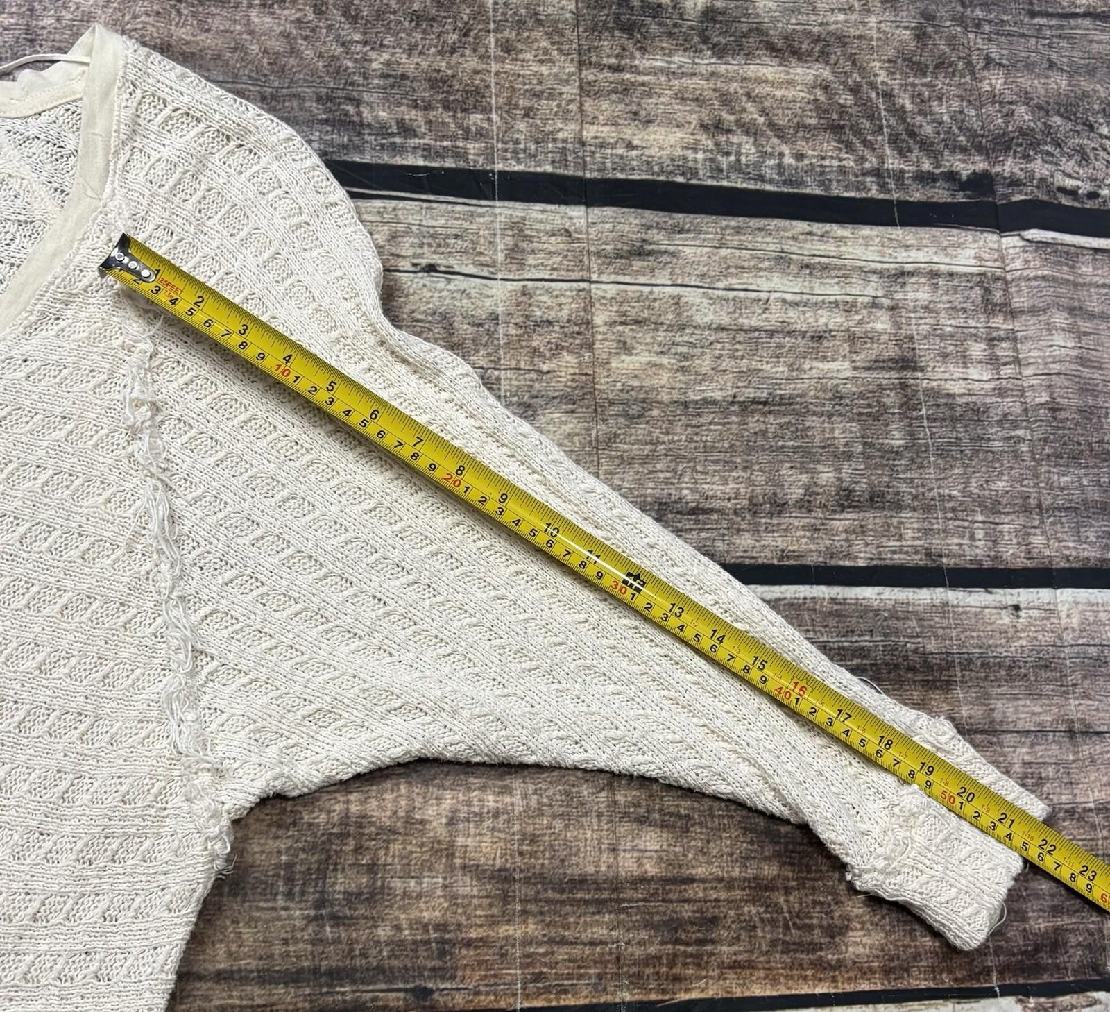 Free People We the Free People Sweater Women XS Hacci Cotton Fringe Knit Size XS / US 0-2 / IT 36-38 - 11 Thumbnail