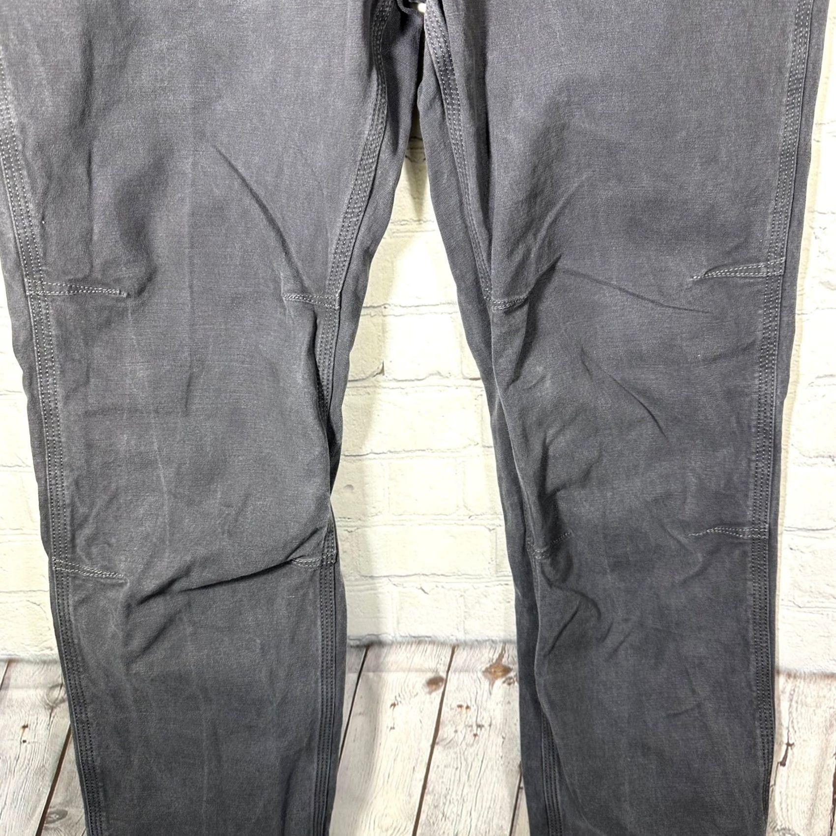Carhartt Carhartt Mens Pants Canvas Dark Gray Charcoal 34x31 Straight Fit Work Size US 34 / EU 50 - 3 Thumbnail