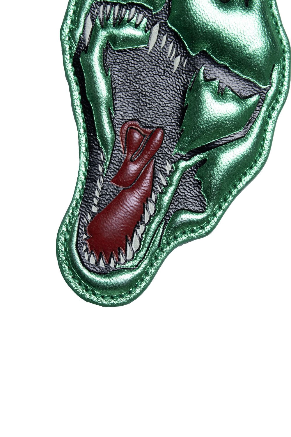 Saint Laurent Paris Saint Laurent, Dino key ring in green Size ONE SIZE - 3 Thumbnail