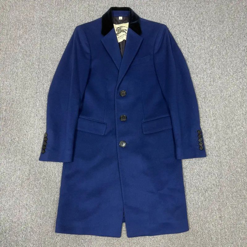 Burberry Burberry Men's Blue Cashmere Coat Size US M / EU 48-50 / 2 - 1 Thumbnail