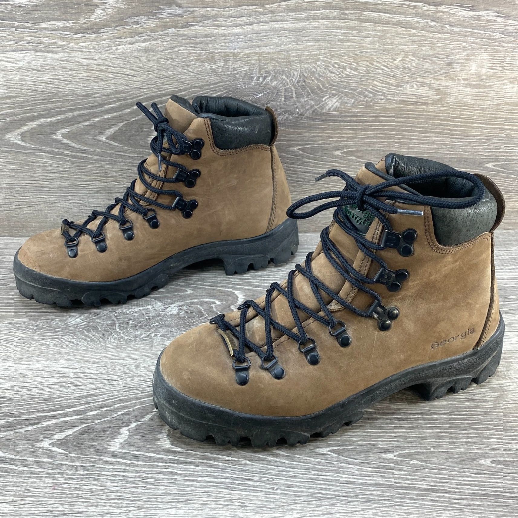 Vintage Georgia Sport & Trail Brown Leather Gore-Tex Hiking Work Boots 8 M Mens Size US 6 / EU 39 - 5 Thumbnail