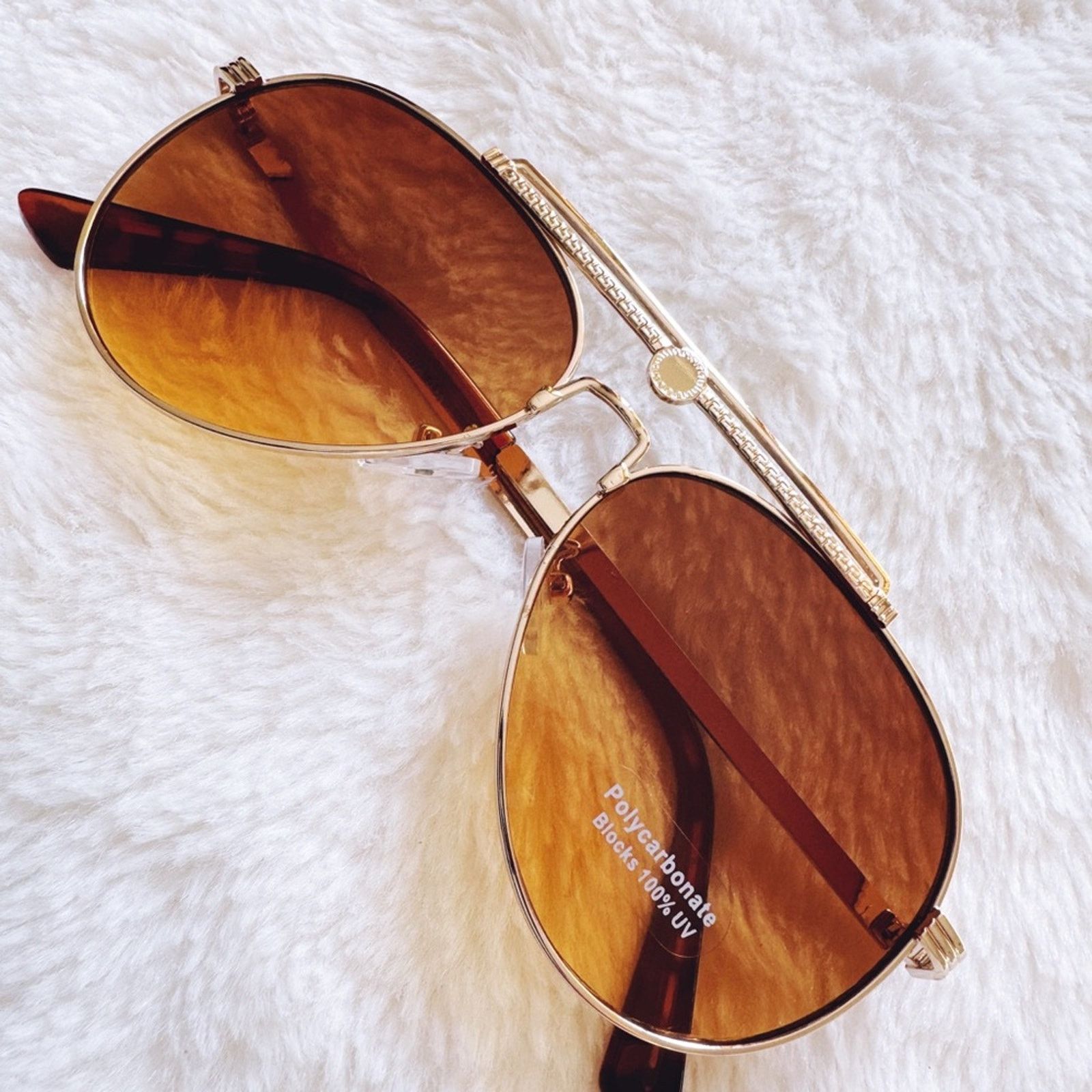 Other Doug Brown W/ Gold Rim Aviator Sunglasses Size ONE SIZE - 2 Thumbnail