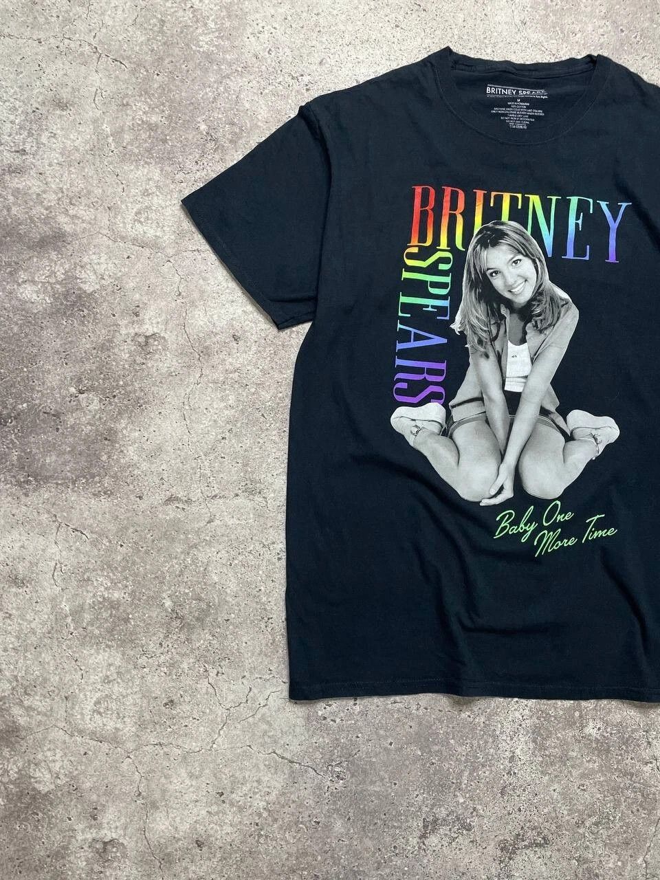 Band Tees Vintage Britney Spears Baby Time T-Shirt Rainbow Logo Black Size US M / EU 48-50 / 2 - 2 Thumbnail