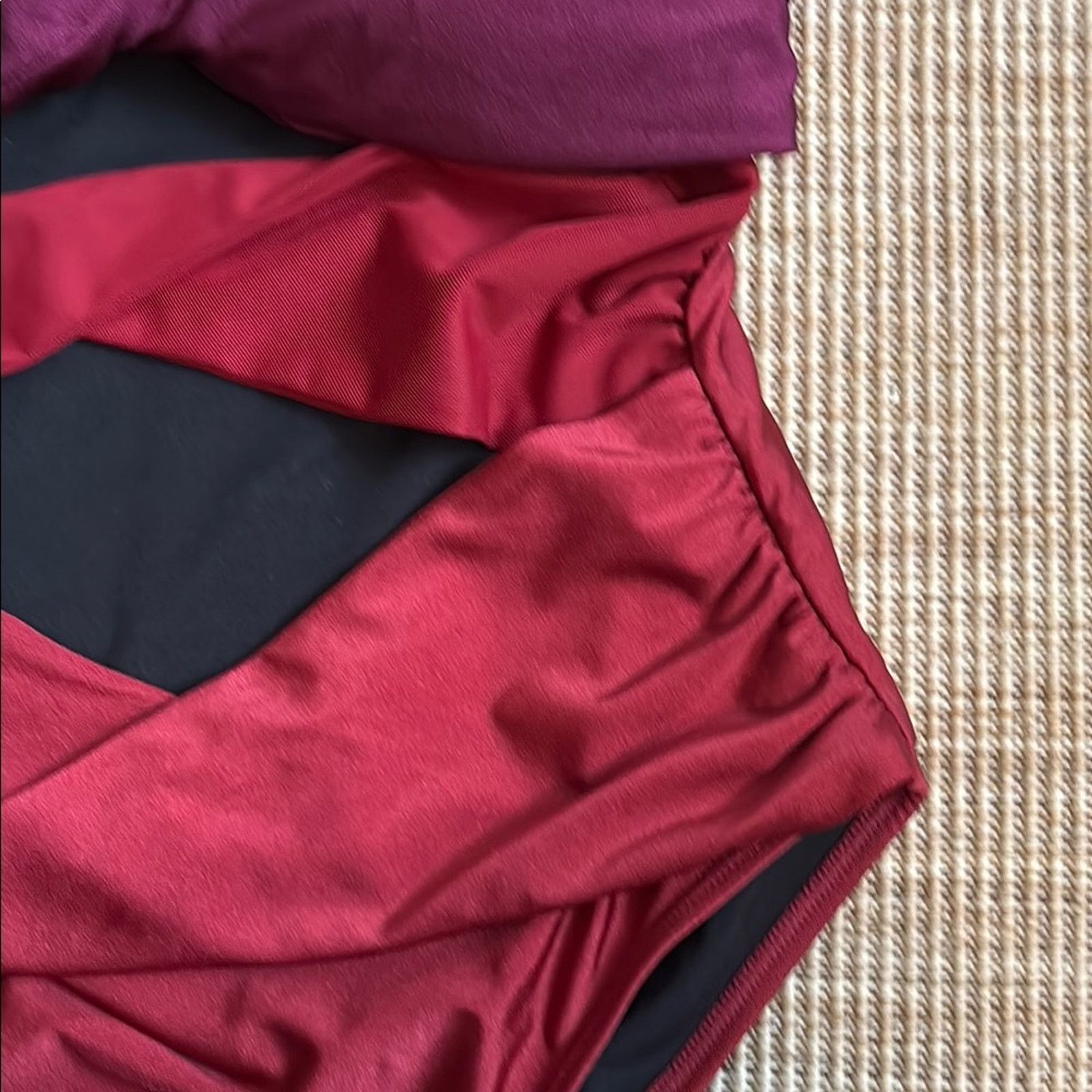 REVOLVE REVOLVE Red and Black One Piece Swimsuit Structured Bust 16 Size ONE SIZE - 9 Thumbnail