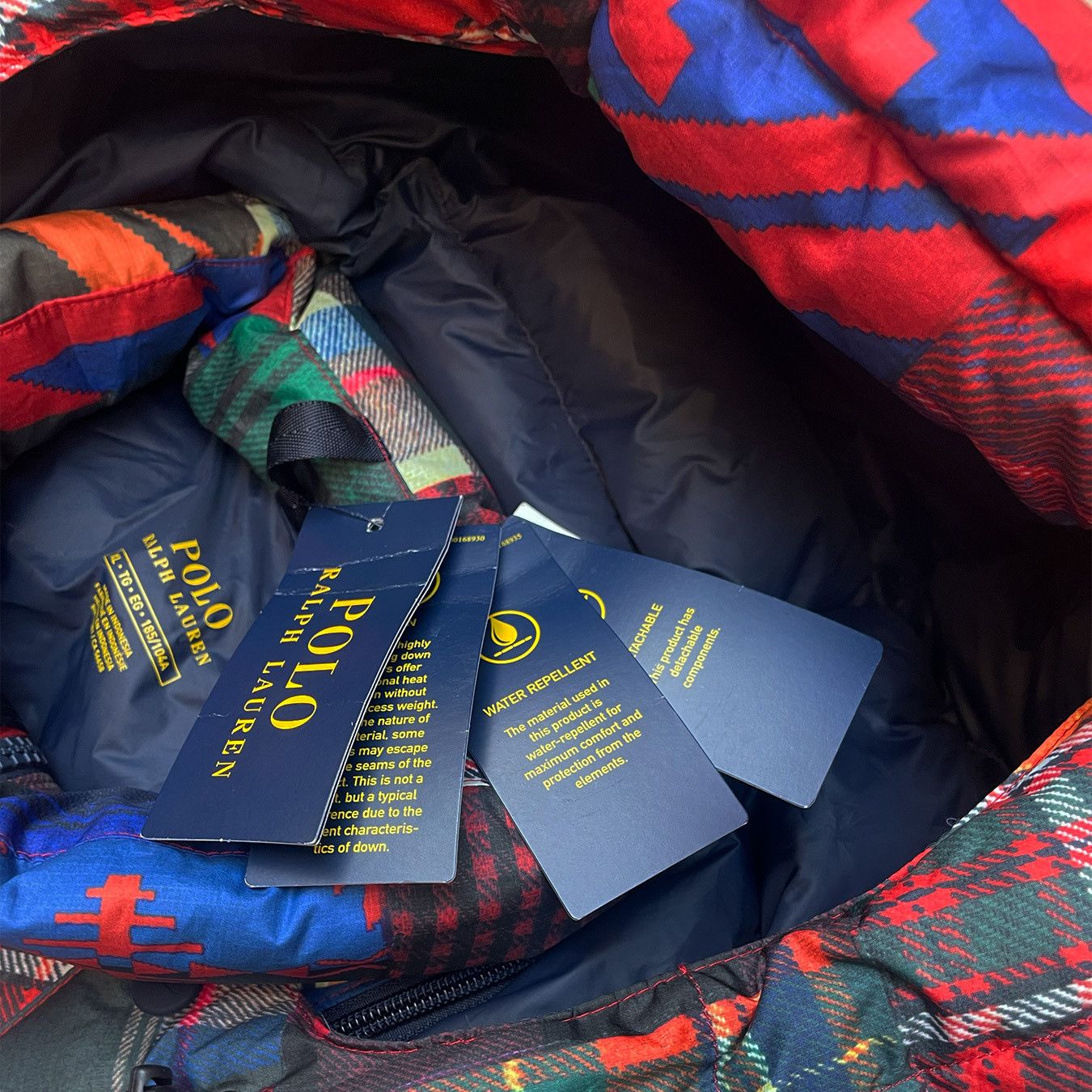 Polo Ralph Lauren NEW Polo Ralph Lauren Aztec Patchwork Duck Down Jacket Size US XL / EU 56 / 4 - 4 Thumbnail