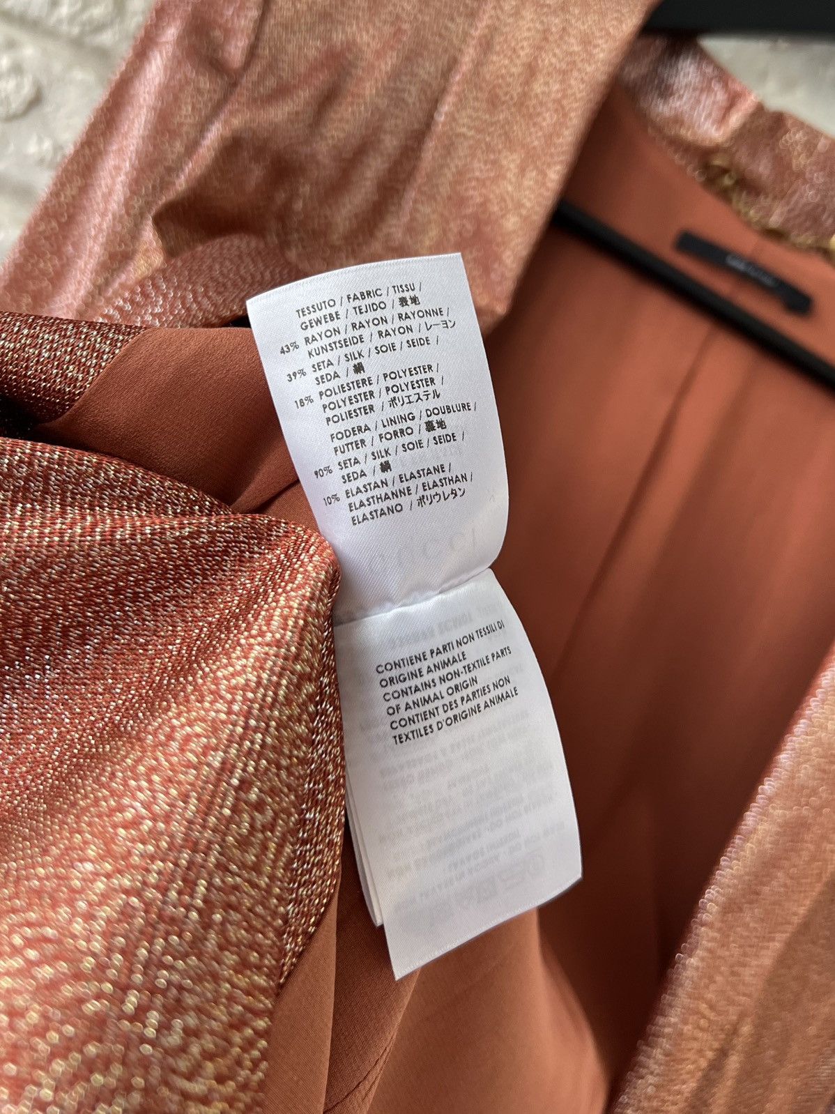 Gucci Gucci Iridescent Rust Liquid Silk Blazer Jacket Lightweight Size XS / US 0-2 / IT 36-38 - 10 Thumbnail