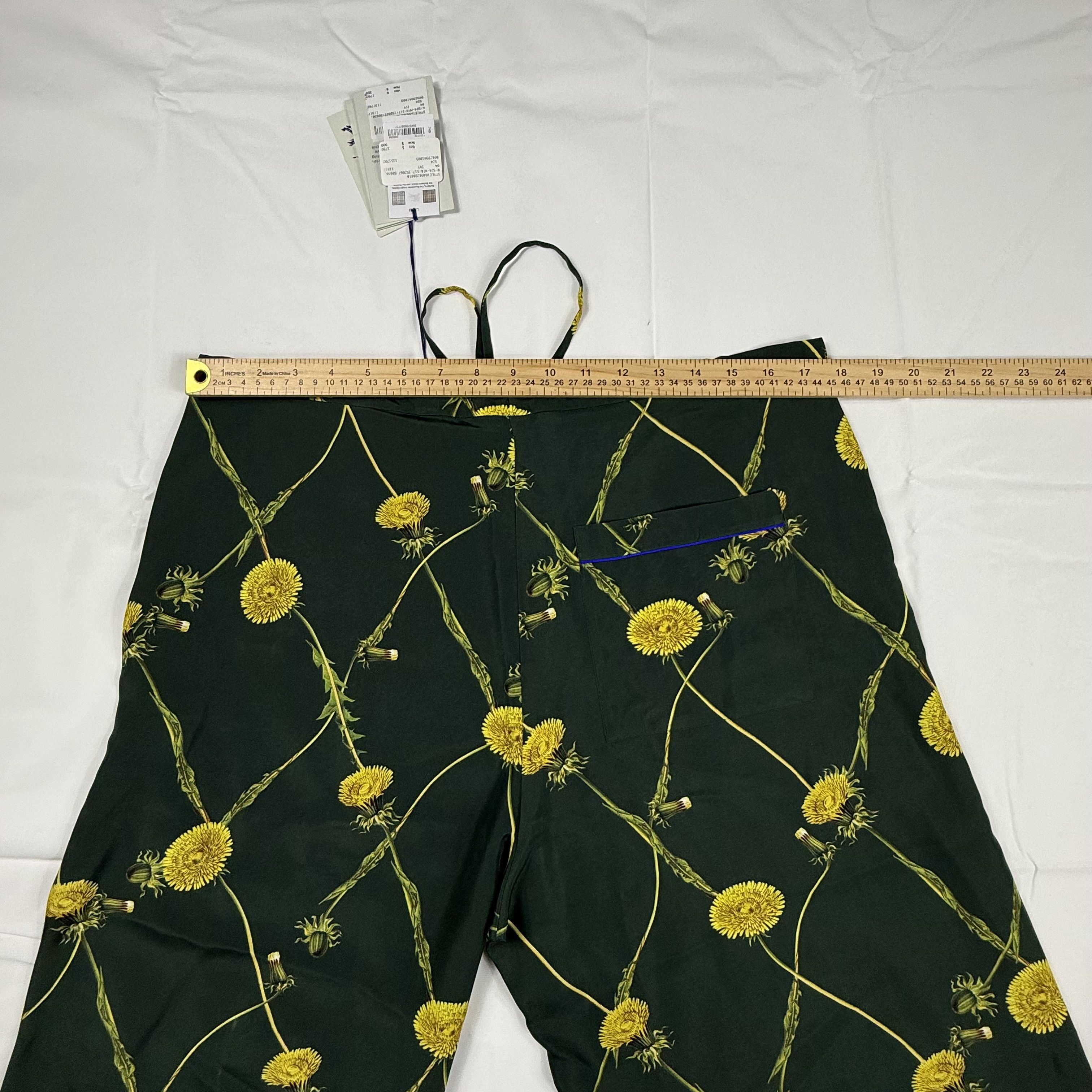 Burberry Burberry Silk Dandelion Print Pants Ivy Green Yellow Size 34" / US 12 / IT 48 - 8 Thumbnail
