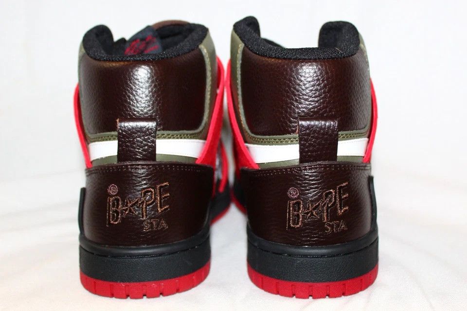 Bape BAPE Bapesta 93 Hi Brown/Khaki Sneakers (US 9) Size US 9 / EU 42 - 4 Thumbnail