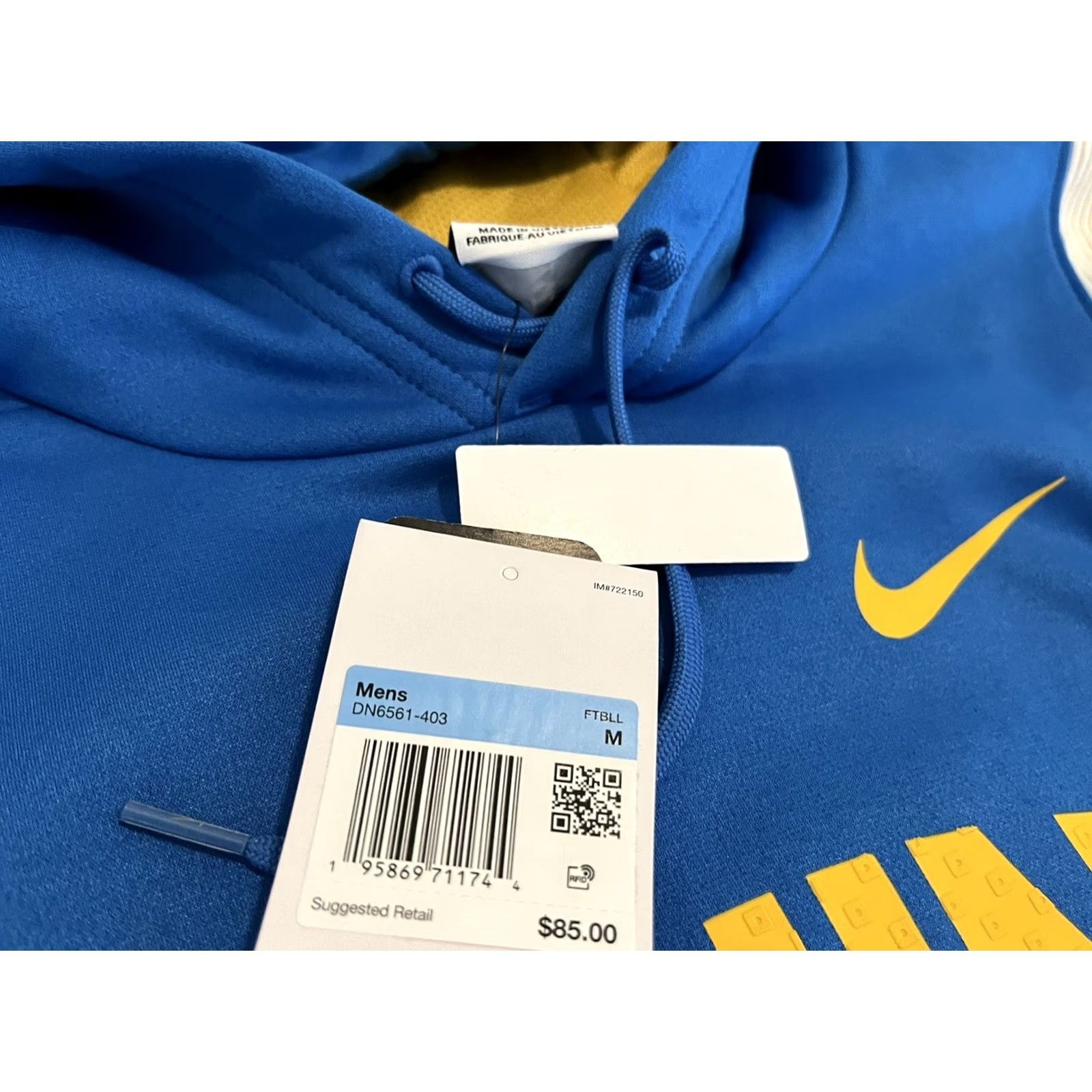 Nike Nike UCLA Bruins Football On-Field Blue Pullover Hoodie Mens M Medium NWT Size US M / EU 48-50 / 2 - 3 Thumbnail