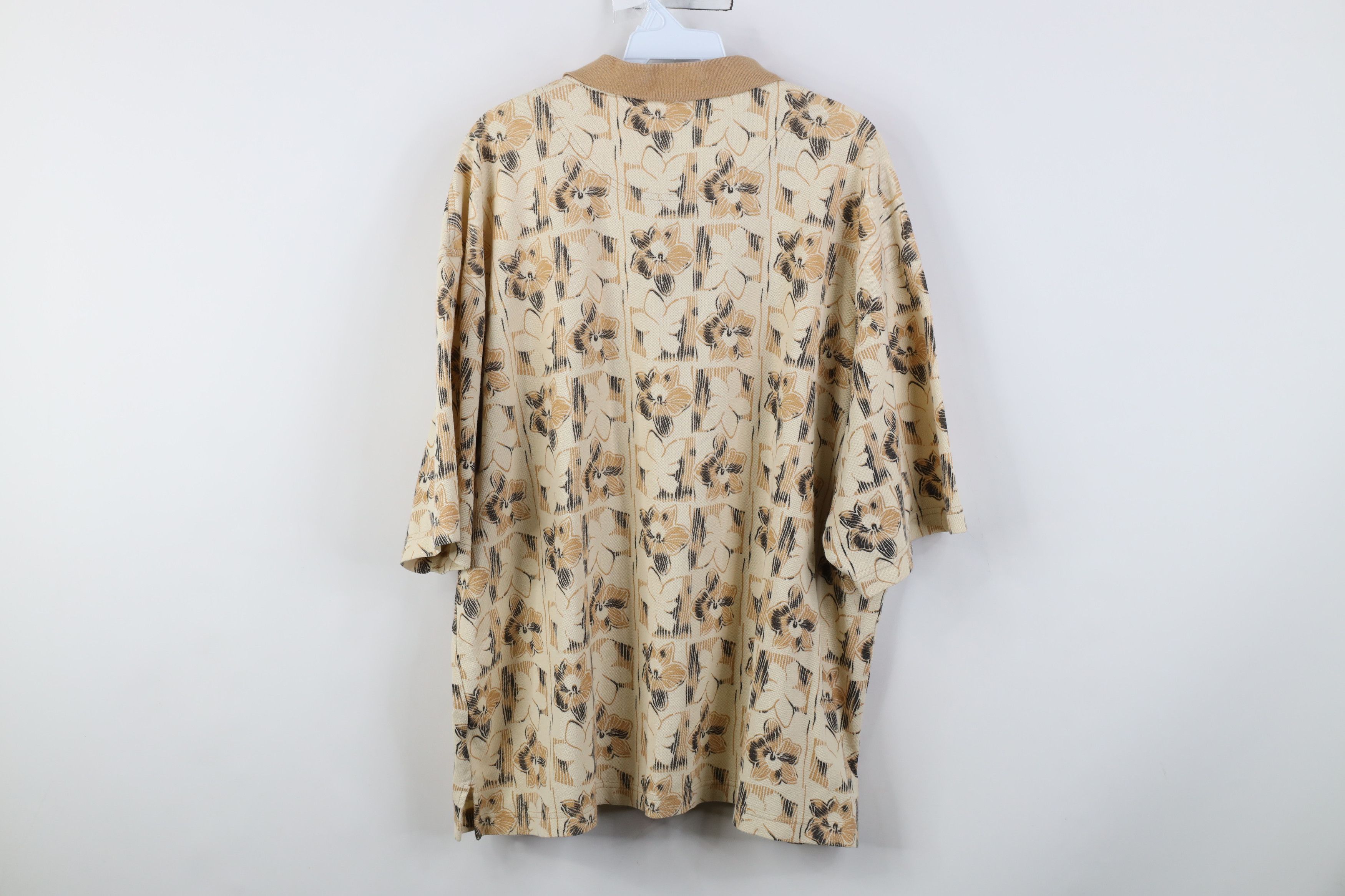 Vintage Vintage 90s Streetwear Hawaiian Golf Polo Shirt Beige Size US XXL / EU 58 / 5 - 9 Thumbnail