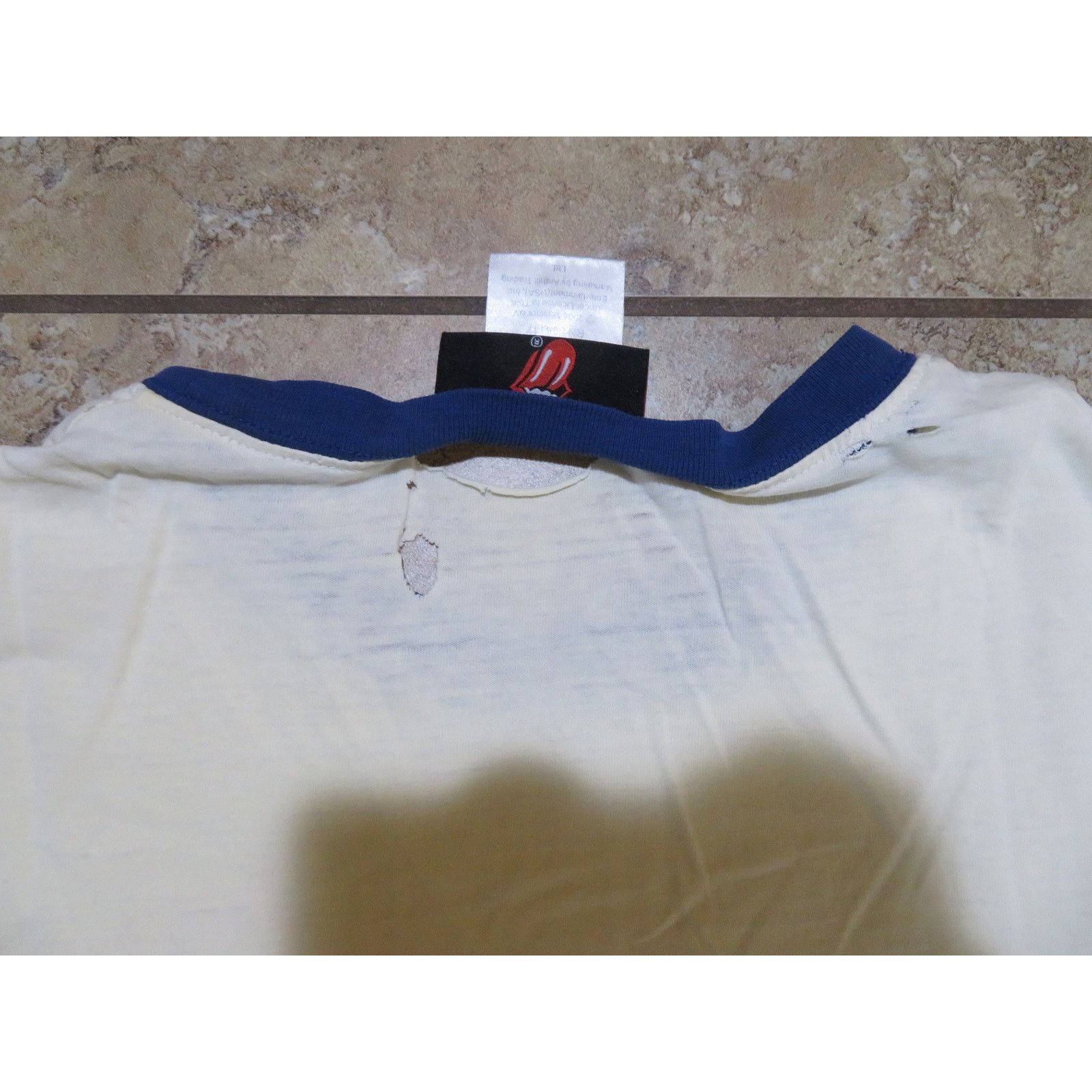 Other Rolling Stones Licks Tour Ringer T-Shirt, Beige Sz M, 2002 Size US M / EU 48-50 / 2 - 4 Thumbnail