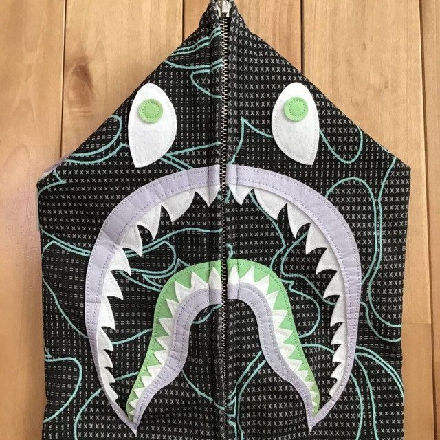 Bape 💫Glow in the dark💫 BAPE TEXT CODE CAMO Shark full zip hoodie Size US M / EU 48-50 / 2 - 4 Thumbnail