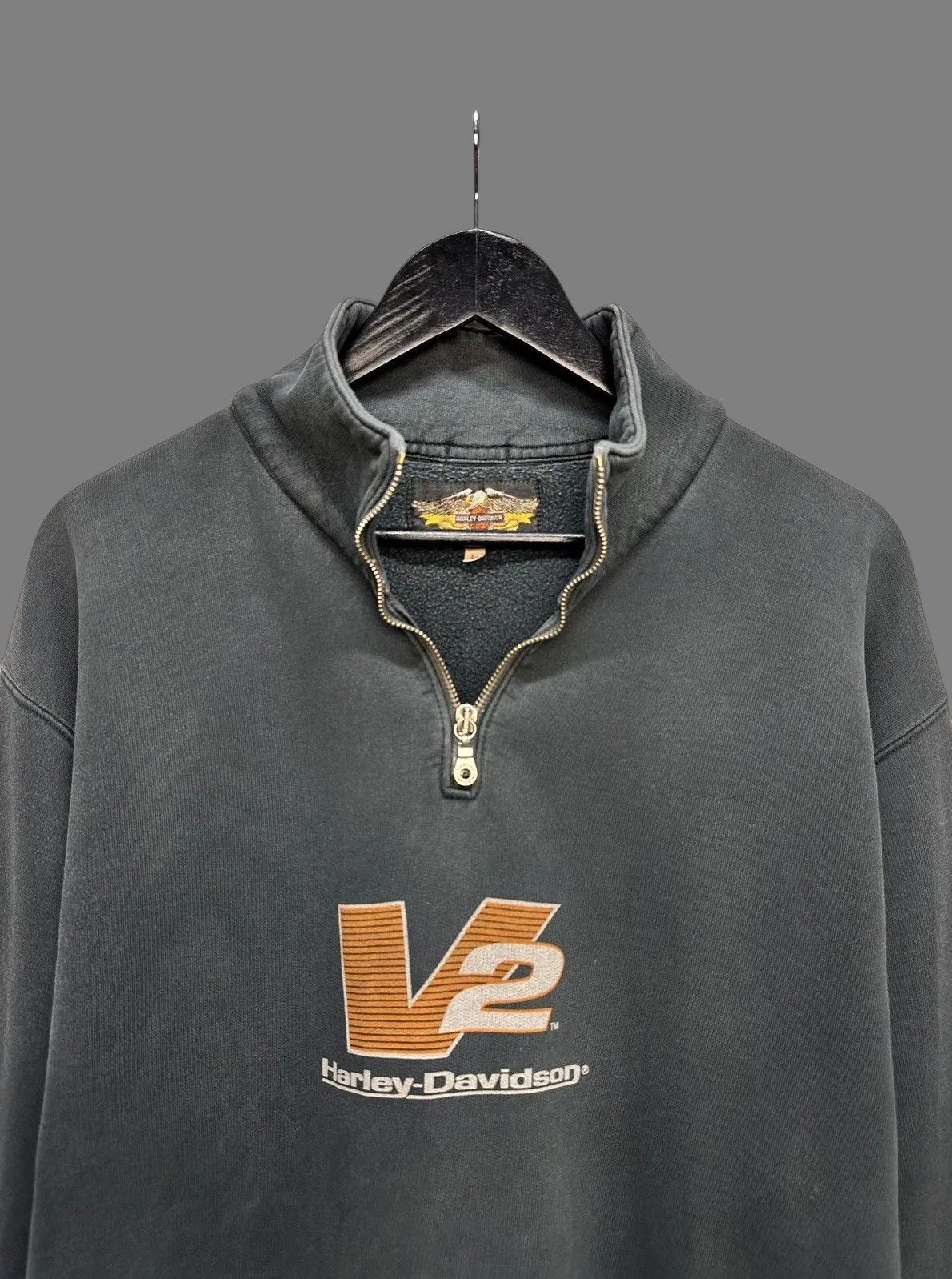 Indian Motorcycle Vintage Harley Davidson Y2K Black Quarter Zip Sweatshirt L Size US L / EU 52-54 / 3 - 2 Thumbnail