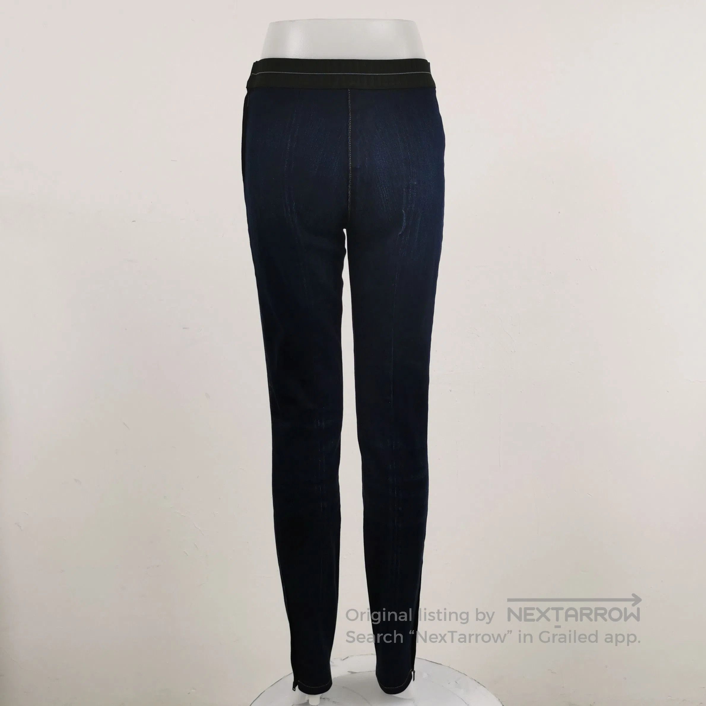 Prada Logo Cotton Denim Pants for Women .