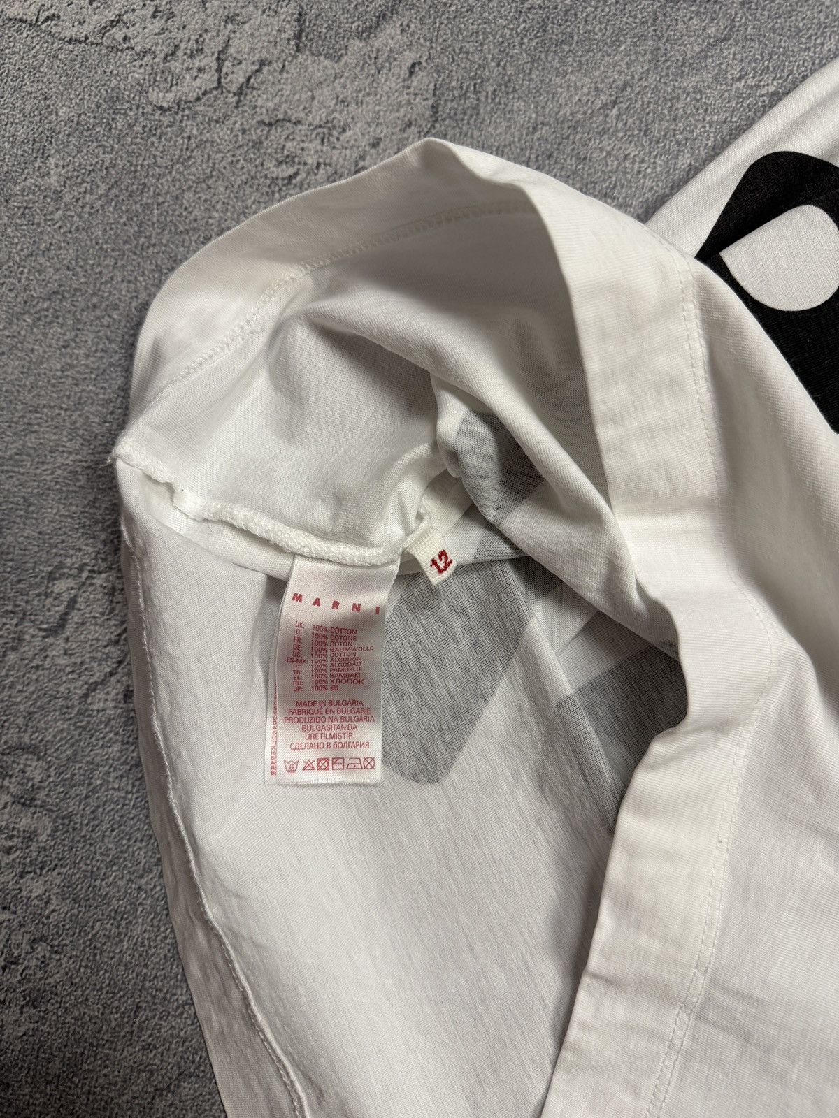 Marni MARNI Big Overlogo Crazy White Tee Size US S / EU 44-46 / 1 - 7 Thumbnail