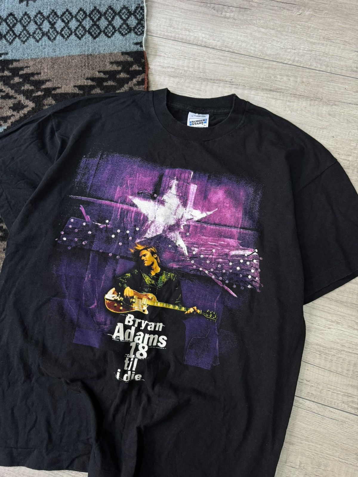 Vintage Vintage 90s Bryan Adam 18 Till I Die tour shirts Size US L / EU 52-54 / 3 - 2 Thumbnail