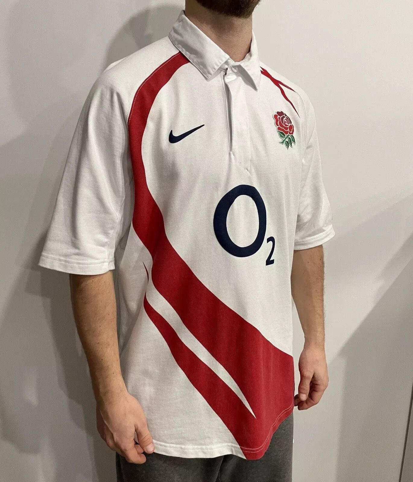 Nike VINTAGE NATIONAL ENGLAND 2000s HOME JERSEY SHIRT RUGBY NIKE Size US XL / EU 56 / 4 - 2 Thumbnail