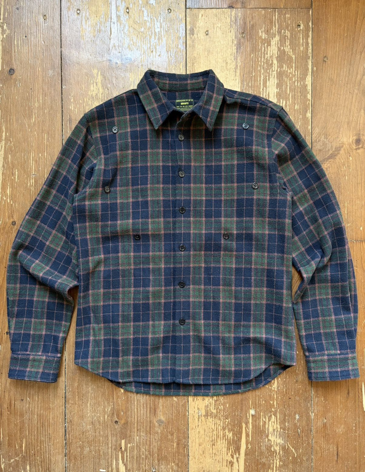 Happy99 Hapoy 99 angel 99 wool plaid flannel button up w patch Size US M / EU 48-50 / 2 - 3 Thumbnail