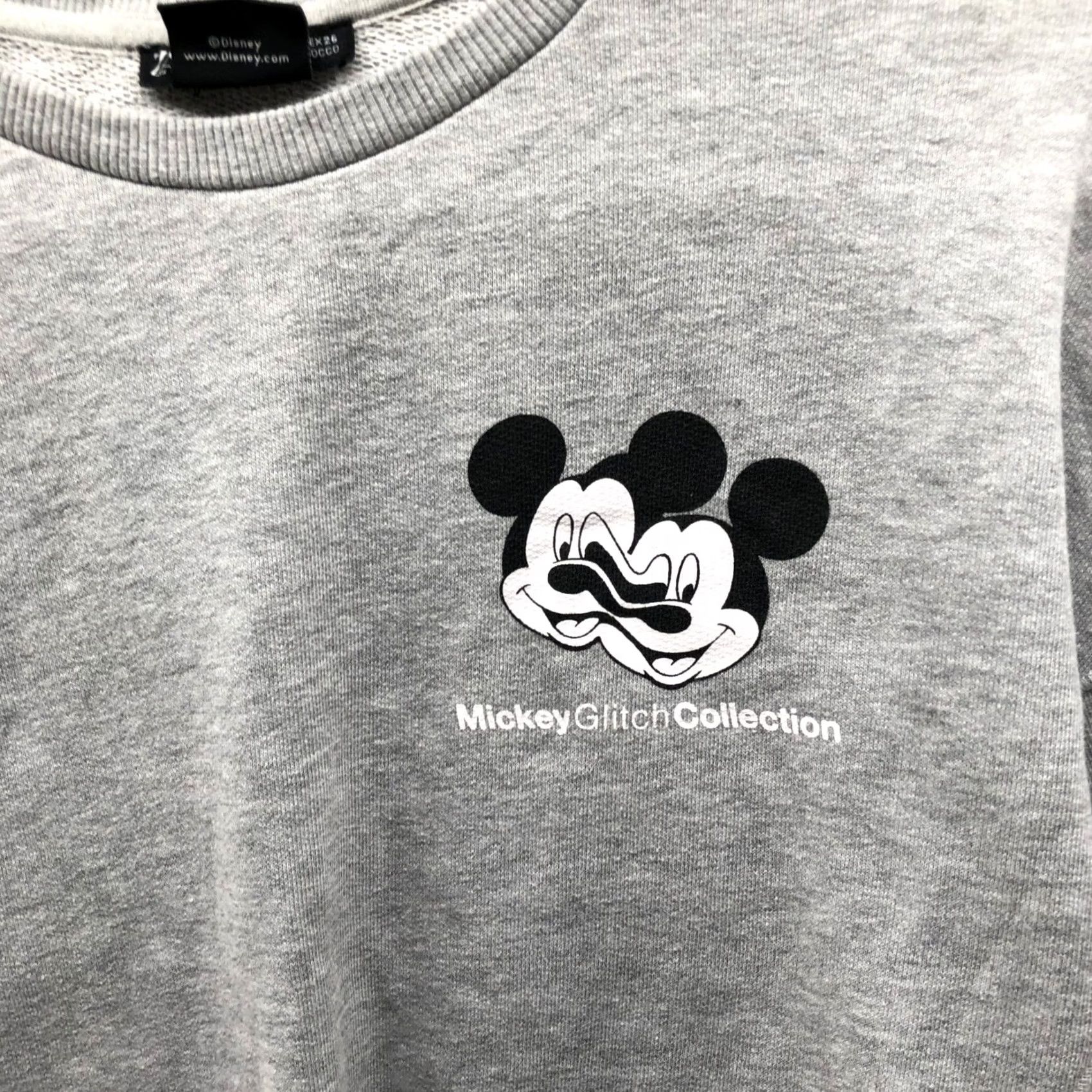 Zara Zara Disney Mickey Glitch Collection Sweatshirt Womens S Gray Dolman Cropped Size S / US 4 / IT 40 - 5 Thumbnail