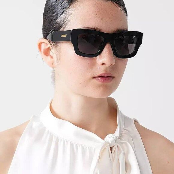 Bottega Veneta Bottega Veneta BV1357S 003 Sunglasses Havana Square Frame Size ONE SIZE - 2 Thumbnail