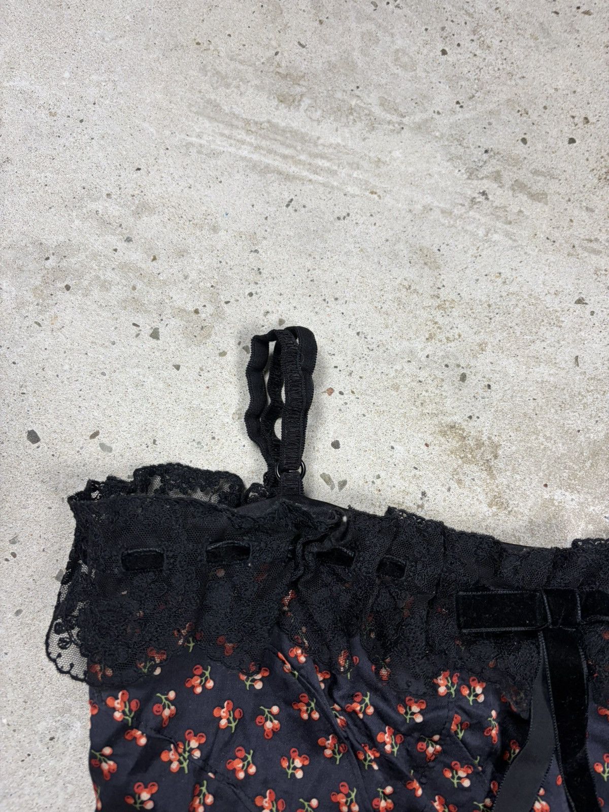 Dolce & Gabbana Vintage 2000s Dolce & Gabbana Silk Corset Lace Trims Cherry Size XL / US 12-14 / IT 48-50 - 17 Thumbnail
