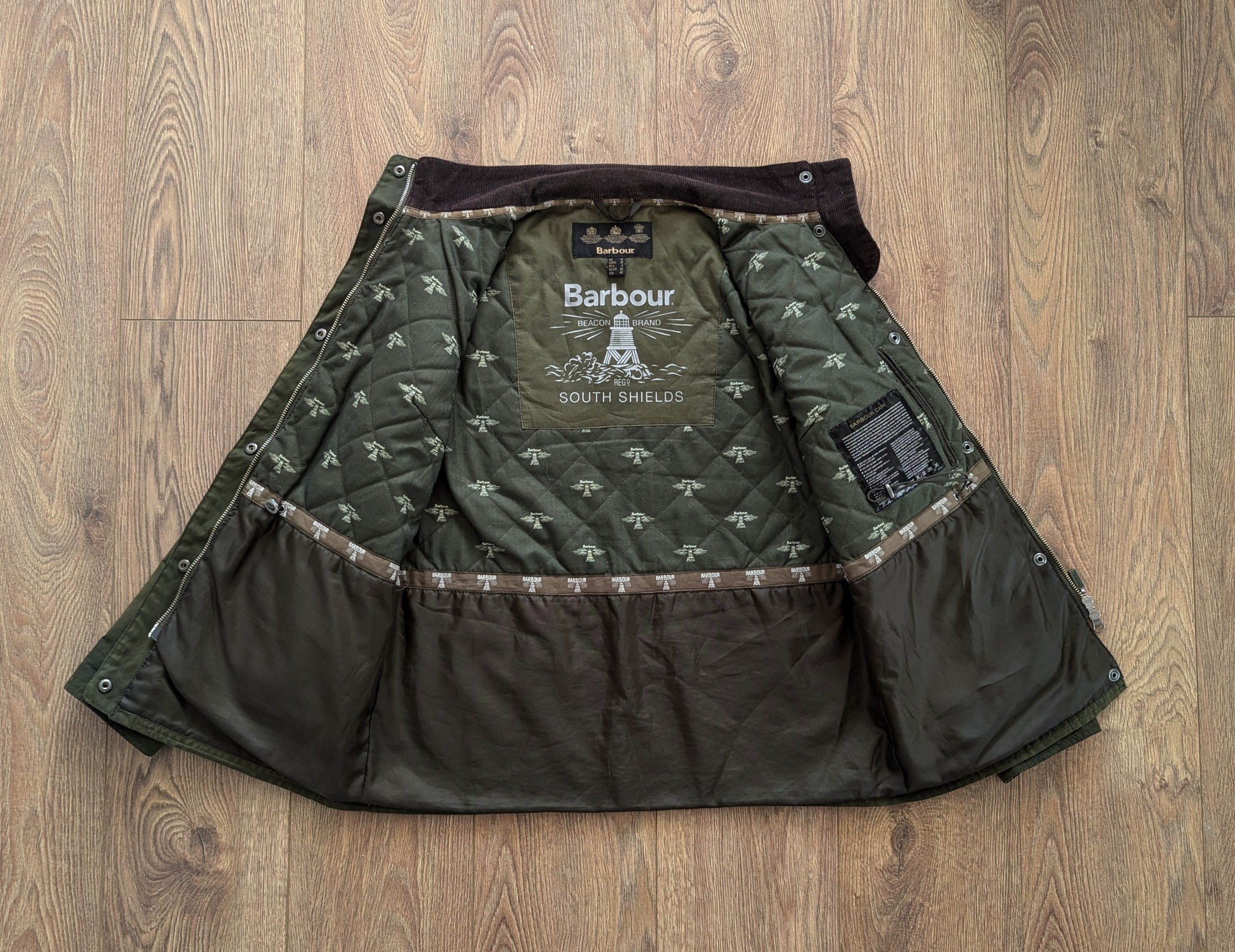 Barbour Barbour Rhossili Wax Jacket Waxed Cotton England Style Green Size M / US 6-8 / IT 42-44 - 11 Thumbnail