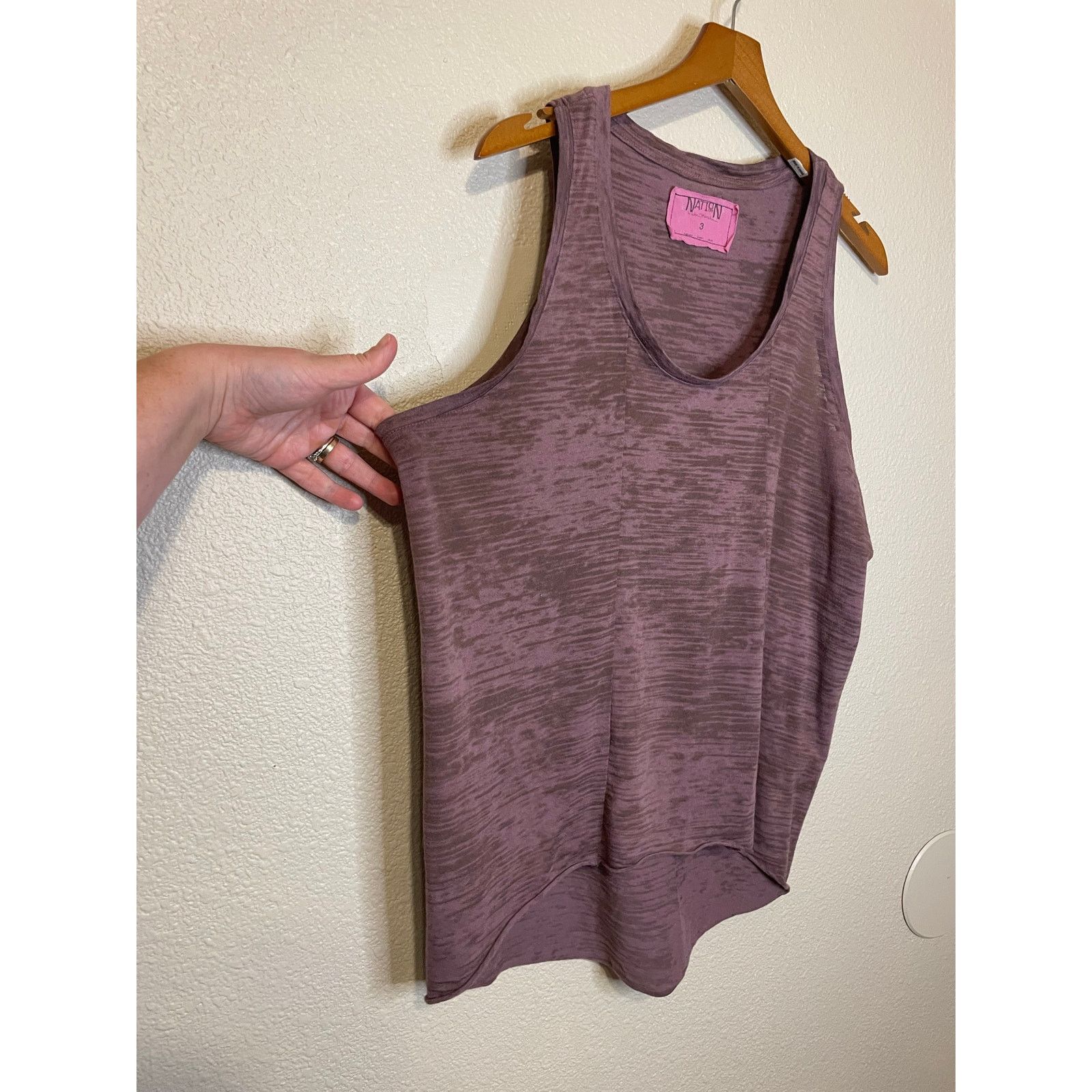 Nation LTD Nation LTD Purple Racerback Scoop Neck Classic Tank 3 Large Size L / US 10 / IT 46 - 3 Thumbnail